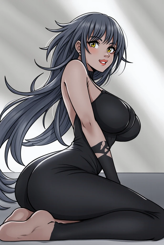 (best quality,4k,8k,highres,masterpiece:1.2),ultra-detailed,(realistic,photorealistic,photo-realistic:1.37),anime,portrait,beautiful detailed eyes,beautiful detailed lips,extremely detailed eyes and face,long eyelashes,cute girl,sexy girl,black hair,small breasts,standing,thick body,full body,thicc,,cat girl,big ass,vivid colors,hourglass figure,playful expression,mischievous smile,soft lighting,soft shadows,dark background