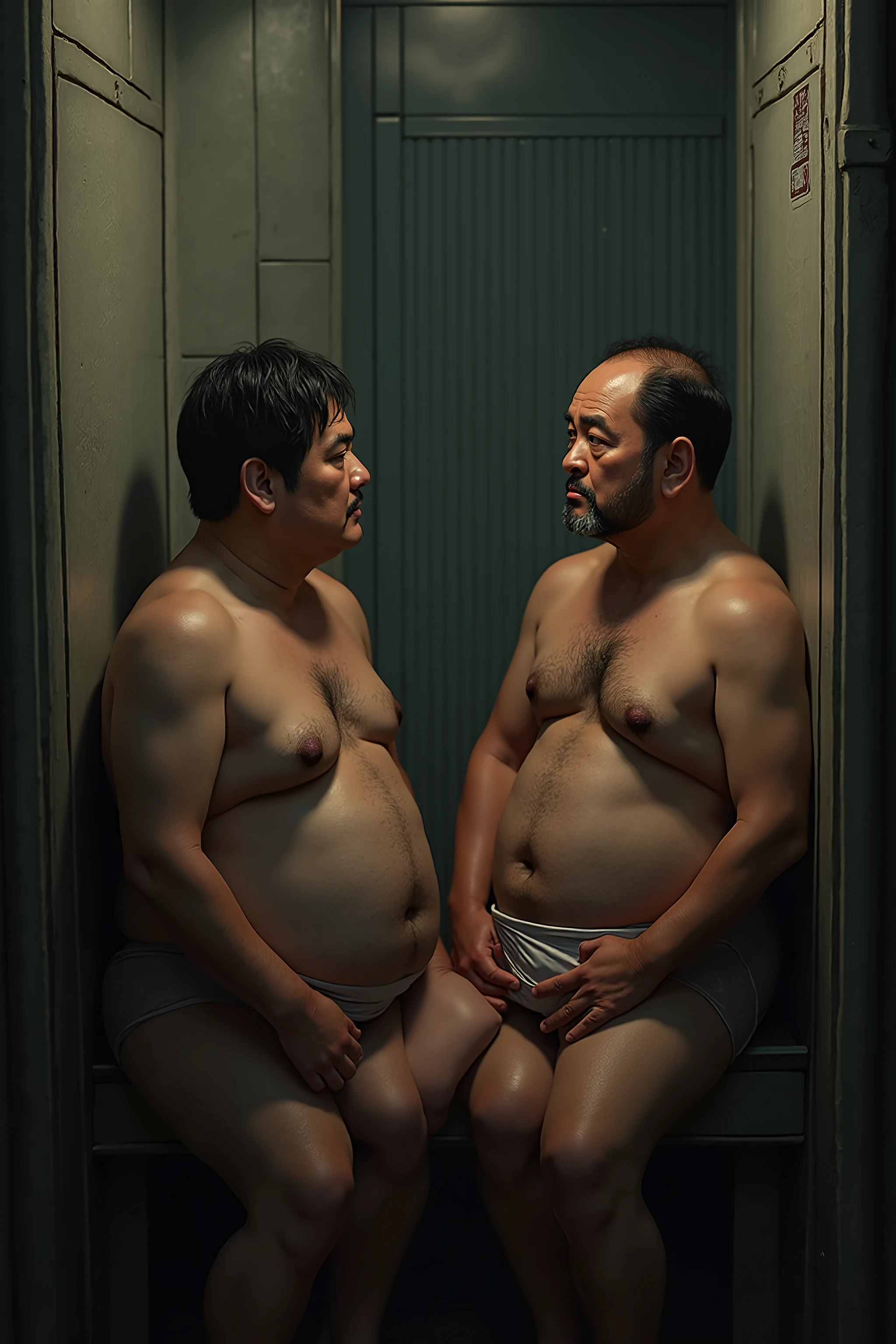 The belly of a man who swallowed a woman whole