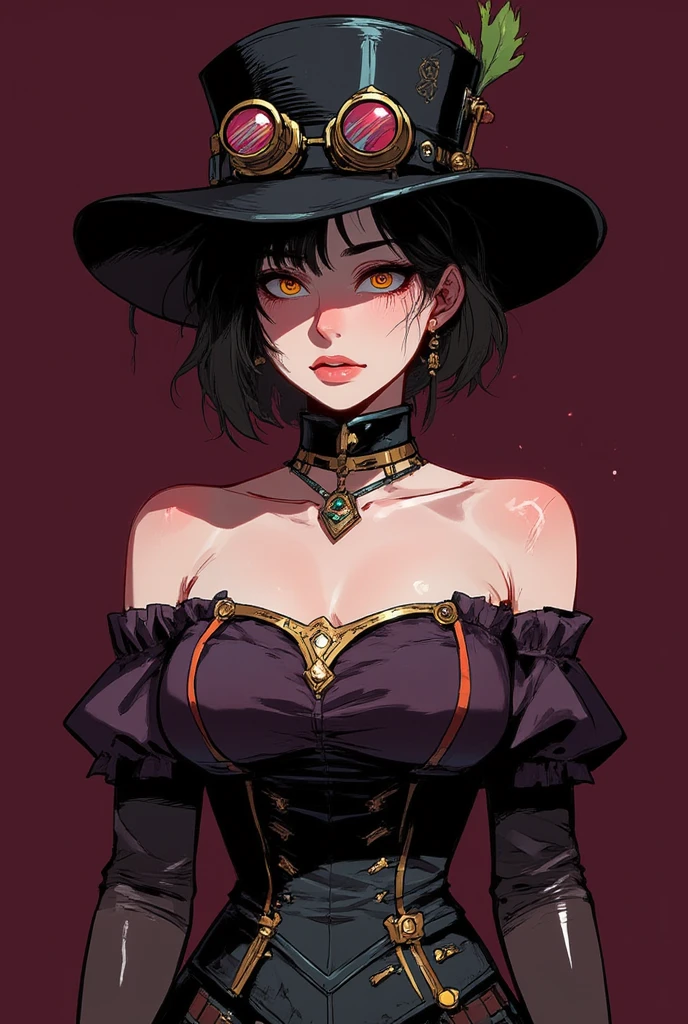 Black Magician、Kurukuru Hair、Messy Hair、Three-cornered hat、Black Cape、Tattered and dirty clothes、Bangs that hide the face、woman、、whole body、In the dark forest、Fire Magic