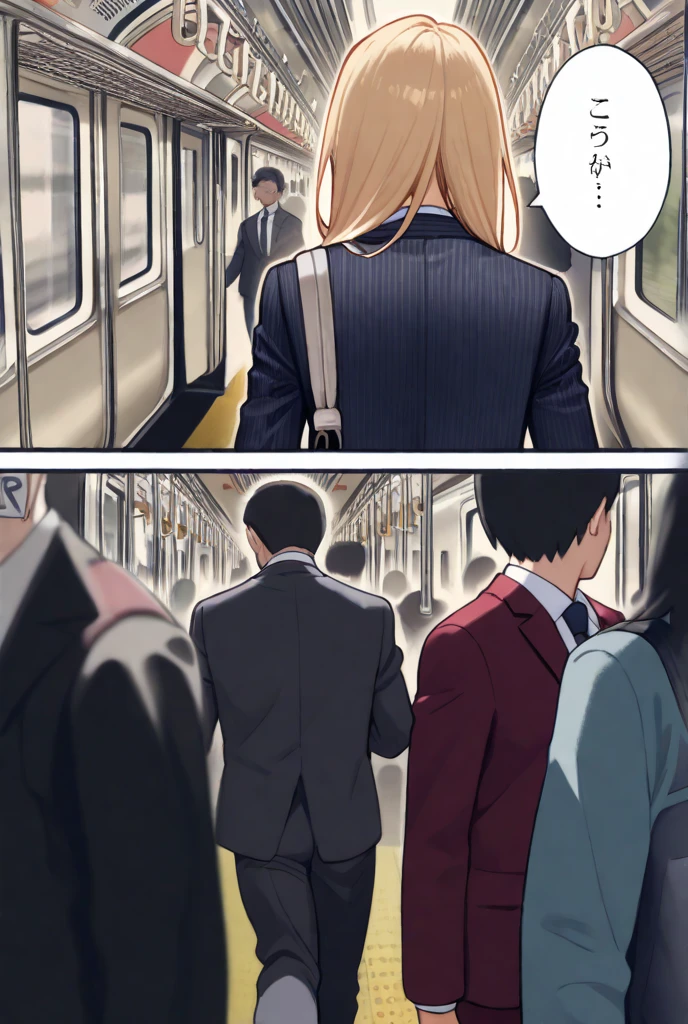 Get to grips, , 
High school girl grabbed by the buttocks on the train, 
, pleated skirt, 
Beautiful One Girl,
3 men, 
(), 
Man grabbing girl's ass on train,
Man grabbing girl's chest on train,,score_9,score_8_up,score_7_up, best quality, masterpiece