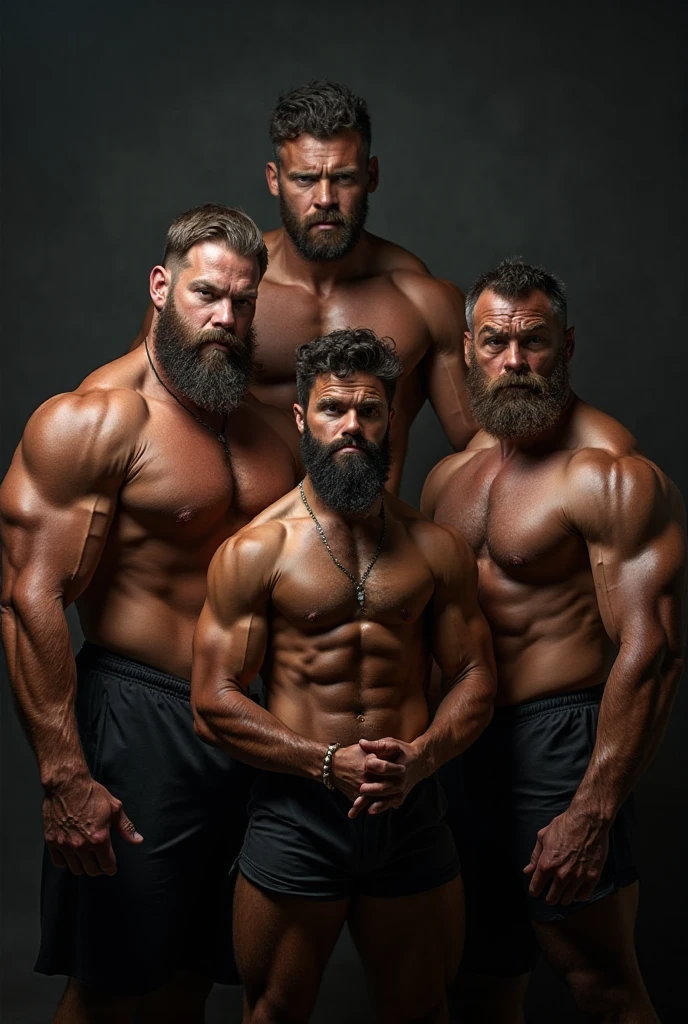 (ahirsute), solo, looking at viewer, short hair, black hair, 1boy, closed mouth, , upper body, male focus, , muscular, facial hair, abs, pectorals, muscular male, bara, beard, large pectorals, mature male, realistic,  hair, hand on own stomach, arm hair, hairy, body hair,