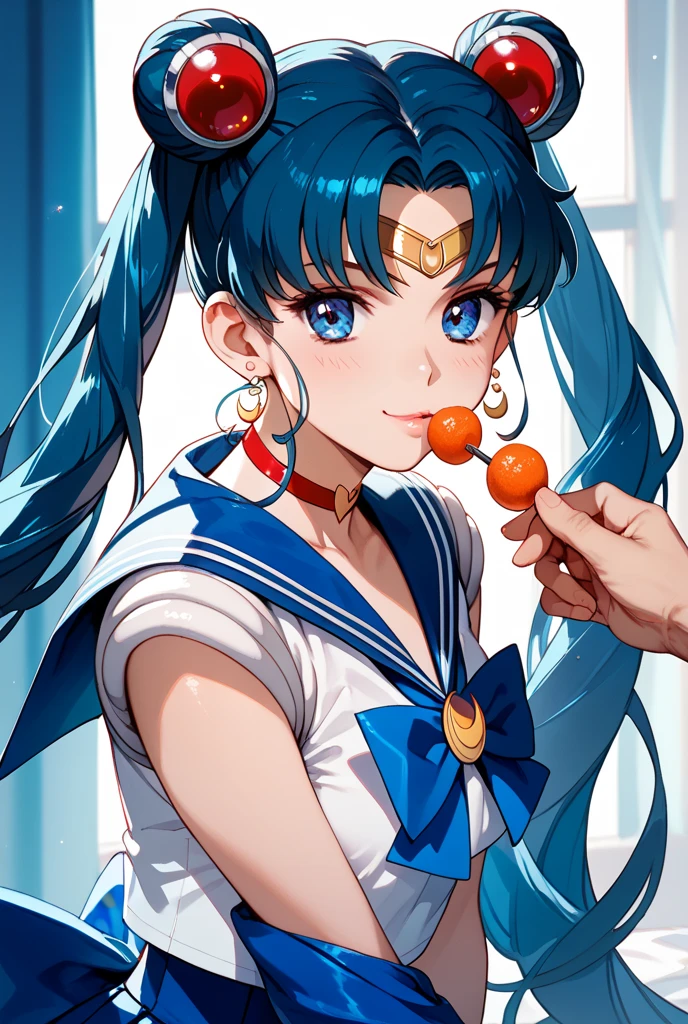 ((sticker-style illustration for print with 1girl, minimalism,)), simple background, clean:0.9, lineart, vector, tsukino usagi, bath sit a wooden bucket, looking at the viewer, ((soap foam over the body)), blush, (, , ), circle frame, smile, ((soap foam on breast)), river from background, white background, 
