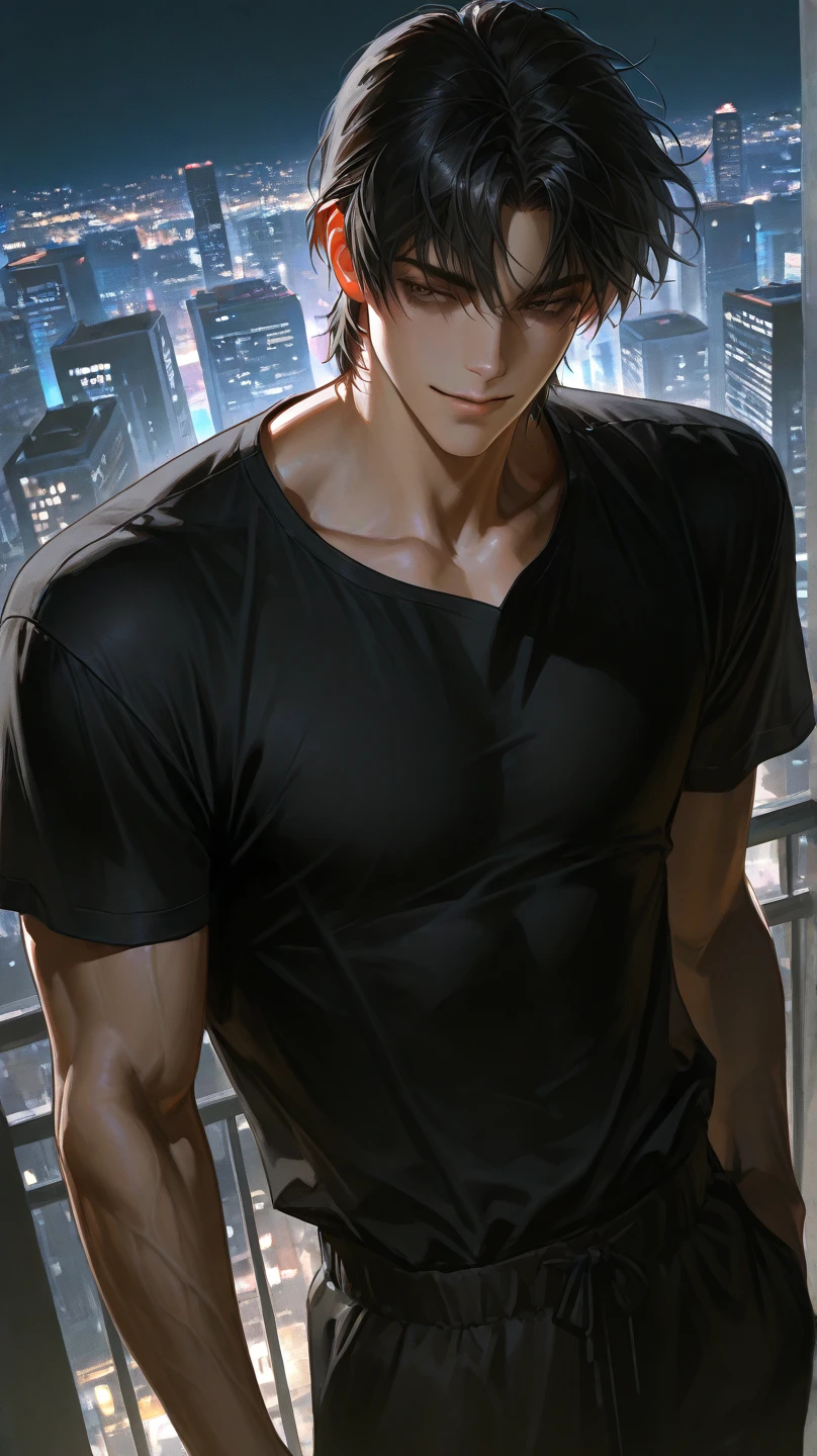 shirtless back ???? ????? dsnudo 15 years serious male pensive wearing the same boy, piel oscura cabello azul largo y lacio no mira al espectador, Third Shot looks at 15-year-old New York City looking out from the city's gloomy balcony, nunca mira ala camara. , Straight blue hair if shirt standing on a terrace looking at a strange city, tiene mirada triste guerrero diamante bl8ckIC