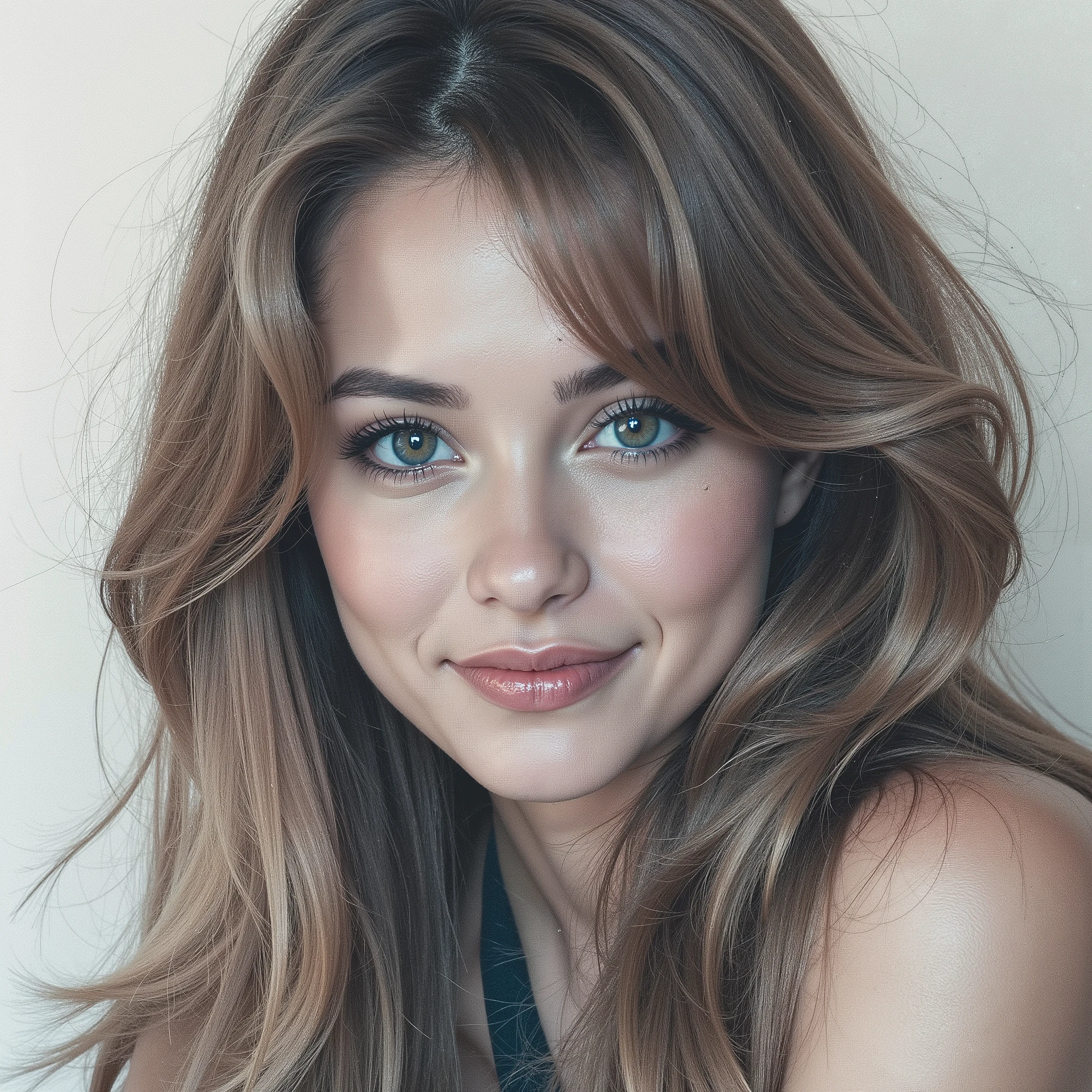 成人の日本人トップグラビアアイドル（20歳以上）が、水面すれすれを泳ぐエメラルドグリーンの龍の首元に乗り、リボン付きチュールワンピース姿で龍のひげをやさしく撫でている。水滴のきらめきや濡れた髪、龍の体の光沢感、虹色の鱗がフォトリアリスティックに再現。逆光の光輪で人物と龍を浮かび上がらせ、35mm相当の広角カメラを意識した自然な表情と構図。生写真ならではの臨場感と、ファンタジックな現実感を融合。