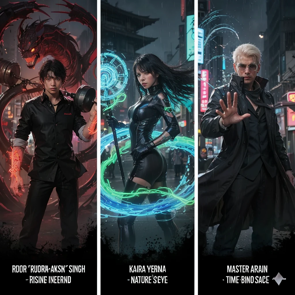 (Masterpiece), (Excellent), (Super Meticulous), (Full Body: 1.2), Super Young Man with Japanese Female Geisha, Pretty, Beautiful, Chinese Dragon, Tiger, Wind God Thor, Sexy, Bursting, Oriental Face, TV Anchor, Bust Portrait Illustration, Black Suit, Blue Tie, Slightly Chubby Face, Silver Glasses, Very Clean Face, No Beard on Chin, Black Super Short Hair, Black Eyes, Confident Smile, 3c Computer -Products, iPad, iPhone, Digital Painting, 3D character design by Mark Clairedon and Pixar and Hayao Miyazaki and Akira Toriyama, the illustrations are HD illustrations in 4K resolution with highly detailed  features and cartoon-style visuals.