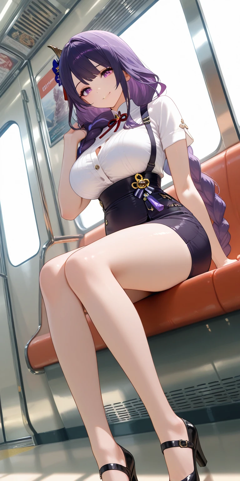 kei (dirty pair) (cosplay), 32-years-old femaile. Dark red long hair with bangs to the eyebrows. Wearing a ???? gym uniform. ???? pose. In the gym. Looking bashful.
