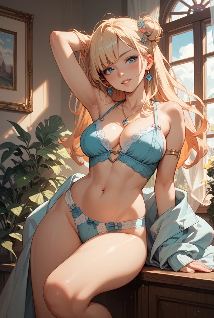 Highest quality,High resolution,１People Girl,beautiful girl,whole body,Landscape,looking at the camera,Big eyes,Glasses,Crying face,Tears,Stringy saliva,Open your mouth wide,Sticking out tongue,Flush saliva,Overflowing with saliva,ponytail,Golden Hair,Red eyes,Glasses,,High Leg,Tears overflow,Dripping a lot of saliva,Drooling,On the bed,sexy,Western-style room,Alluring,Navy blue ,Navy blue ,Navy blue garter belt,