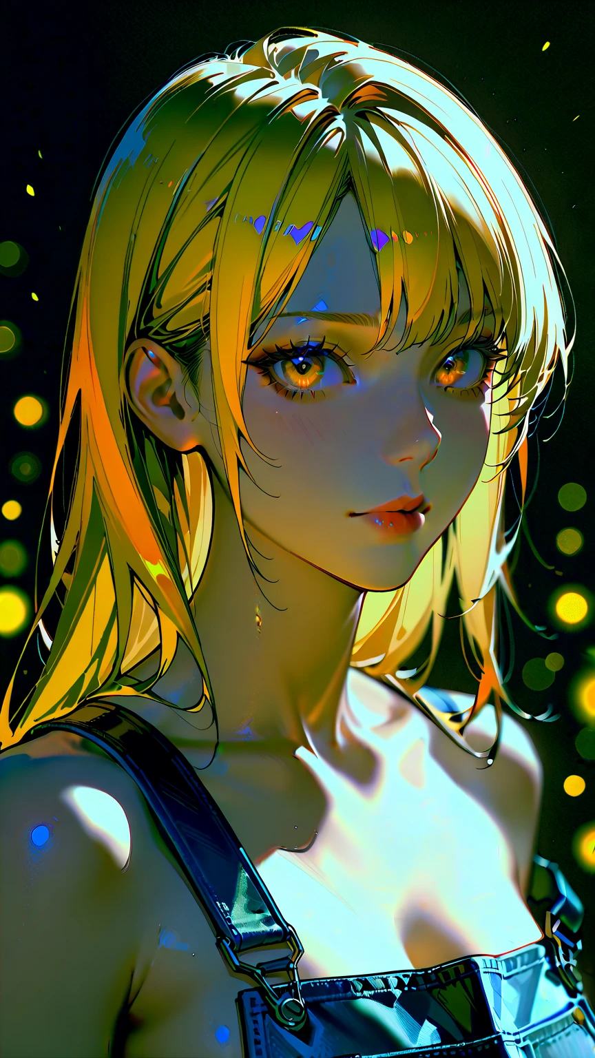 Woman Blonde Hair、Green Eyes、Pink bat、Black top, Realistic art style, Painting a portrait of Ross, Art Germ Portraits, アニメのRealistic art style, 4K Realistic Digital Art, 4K Realistic Digital Art, 8K Art Germany Bokeh, deviantart artstation cgscosiety, artgerm very detailed, Created by Anime Painter Studio, RossDraw Digital Painting