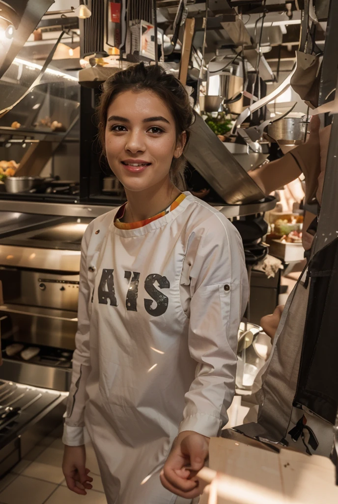 A photo-realistic image of an 18-year-old girl, blonde hair, wearing a soccer jersey and holding a drawing, (1 girl), (extremely detailed CG Unity 8k wallpaper background), photo of the most beautiful works of art in the world, professionally majestic (photography by Steve McCurry), 8K UHD, digital SLR, soft lighting, high quality, film grain, sharp focus from Fujifilm XT3, f5.6, high detail, sharpness, spectacular, (looking at the viewer:1.2), (detailed pupils:1.3), (natural light).