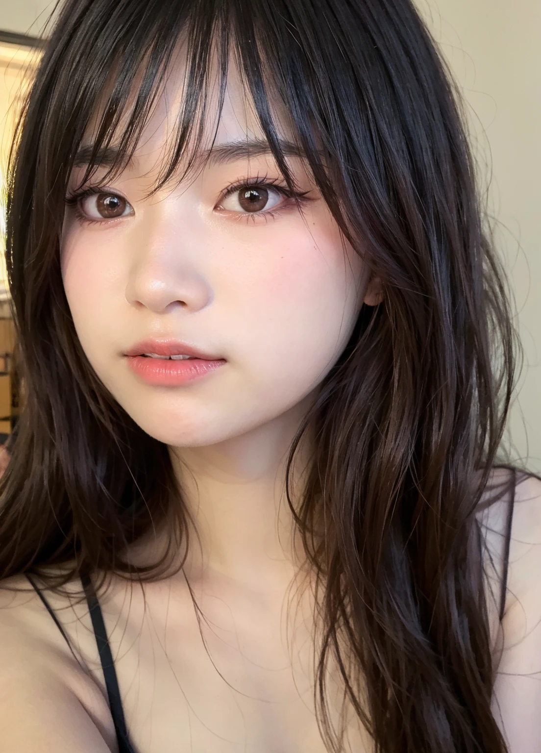 a close up of a woman with long hair wearing a black and white top, jennie blackpink, jossi do blackpink, Parque Roseanne do Blackpink, Retrato de Jossi de Blackpink, tzuyu from twice, Heonhwa Choe, Jaeyeon Nam, Parque Ji-min, Jinyoung Canela, sun yunjoo, Lalisa Manoban do Blackpink, Korean Idol