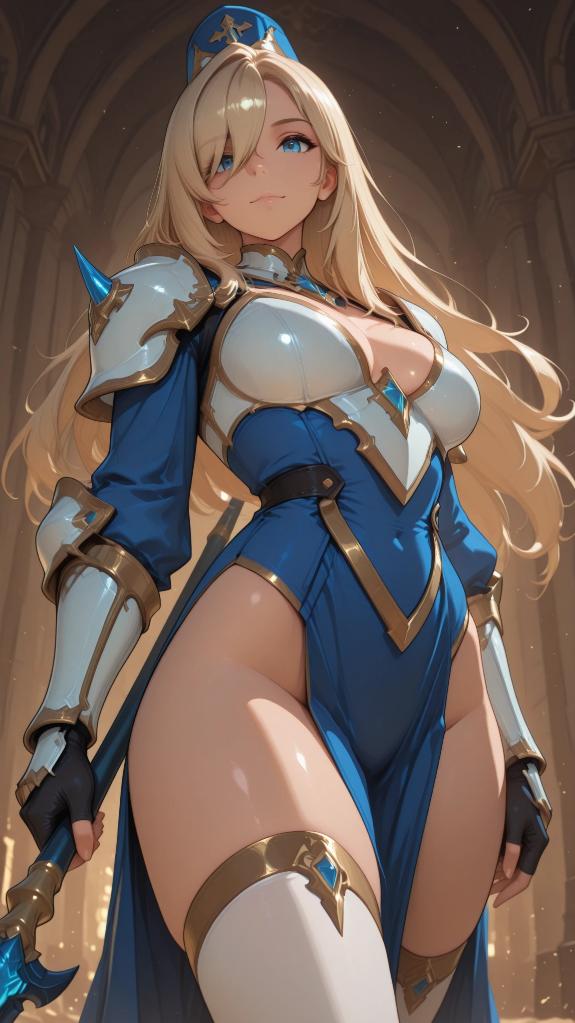 best quality, official art, masterpiece, textile shading, HDR, very detailed, colorful, best details, fantasy, battle suit,1 female, 25 years old, A castle town with a view of a medieval castle, chic bouffant, big ??????, skinny,Surrounded by a large crowd:1.9、Confetti flutters、Blessed、????????:1.3, squatting, ?????????,