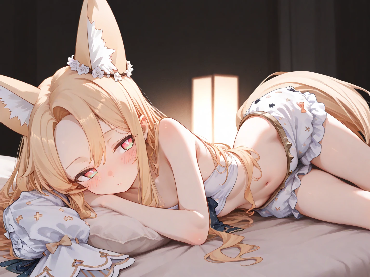 （masterpiece，best quality），my own, The Beast, , (适合任何Pillow背景的光影））, 穿着pajamas可爱女孩在Pillow上摆姿势 ，pajamas，Nature,, (blush),a smile，Pillow头,（很多Pillow），Soft cushion，（canopy bed），Soft pillow quotation，（Pillow损坏），很多Pillow，（Crotch rubbing），（（Pillow驼峰）），（Pillow），（A tail），，（粉色Pillow），（Love around the protagonist），Steam，（Pillow头），（），（豪华Pillow），（Pillow），（palace），（Palace bedroom），（Pillow），柔软的Pillow，，（Classical European style bedroom ），（excited，shy person，Lack of expressiveness，），，pillow humping,mia,tiger tail,tiger ears,Tiger pattern，，Sweat，，Sweaty，Body swing，身体Shaking lines，Shaking lines，best quality, masterpiece, ((Maximum resolution)), artwork, ，,,(Interior of the palace),(In the bedroom at night),(Deluxe Rococo Canopy King Bed),On a big and spacious bed,(the 女孩 is lying on the bed),Before bedtime,,,Luxurious curtains with ornate ruffles and ribbons surround the bed,((((There are many pillows piled on the bed)))),Detail of Quilt,Detailed bed sheets,Ruffled Bed Skirt,Deep Bed,Background with depth,pajamas , ((((大量的Pillow))))，peeing，squatting，water,urine,Shaking lines，wetting pillows,Flowing liquid，Violent body shaking，剧烈Shaking lines，详细的软Pillow,,（女孩正躺在许多柔软的Pillow上,周围有许多Pillow），(Pillow上有液体），Sweat，saliva，Splashing urine，Pillow上和床上有水迹,ArIn,illyamizugi,bikini,swimsuit,aqua_bikini,side-tie_bikini_bottom,front-tie_top,green_bikini,white_sarong,