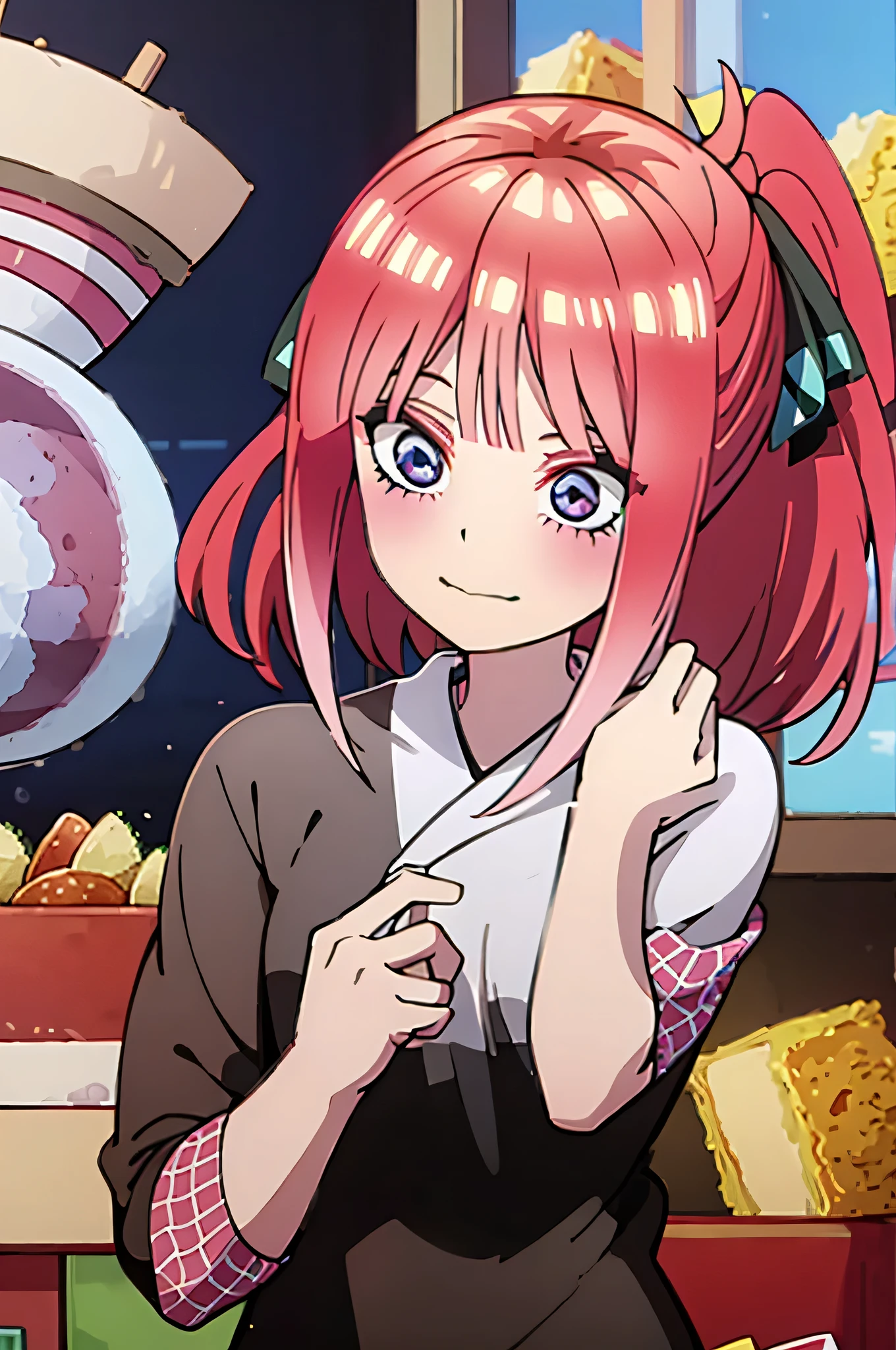 Ichika Nakano wearing Spider Gwen's costume 