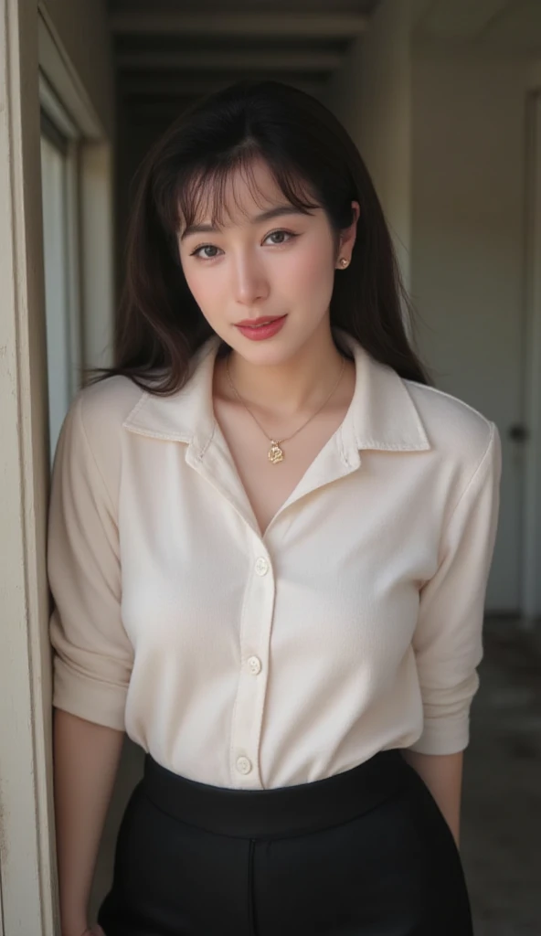 (masterpiece, Professional Lighting, 16K, 8k wallpaper, RAW Photos, Realistic:1.8, Super detailed, Natural soft lighting, Detailed skin, Detailed face, Fine grain, Texture Skin, Structure of the film, Detailed Background:1.2 ), (High school girls in the auditorium:1.4, High-end furniture, Japanese High School Uniform:1.1. Cleavage), View your viewers, Embarrassed face, Laughter , smile, Embarrassing, Grin:0.7, Silky skin, No makeup, Glossy Lips, Group shot, (same , blouse, :0.9), ( :0.3), ((Attractive feminine body)), ((wearing same seifuku, Spread your legs, Pleated skirt, blouse, , loafers)), Long Hair、beauty、Brown Hair Bob、((whole body))、(((Photo taken from below))),  Slender body, cute, beauty, ,  visible,  visible, not wearing , not wearing , lying on bed, viewer can see female  and , front, provocative smile on viewer's face, Full body figure, baby face, Bold Pose, Big breasts, Crotch open, Squatting cowgirl, Slender body, cute, Beauty