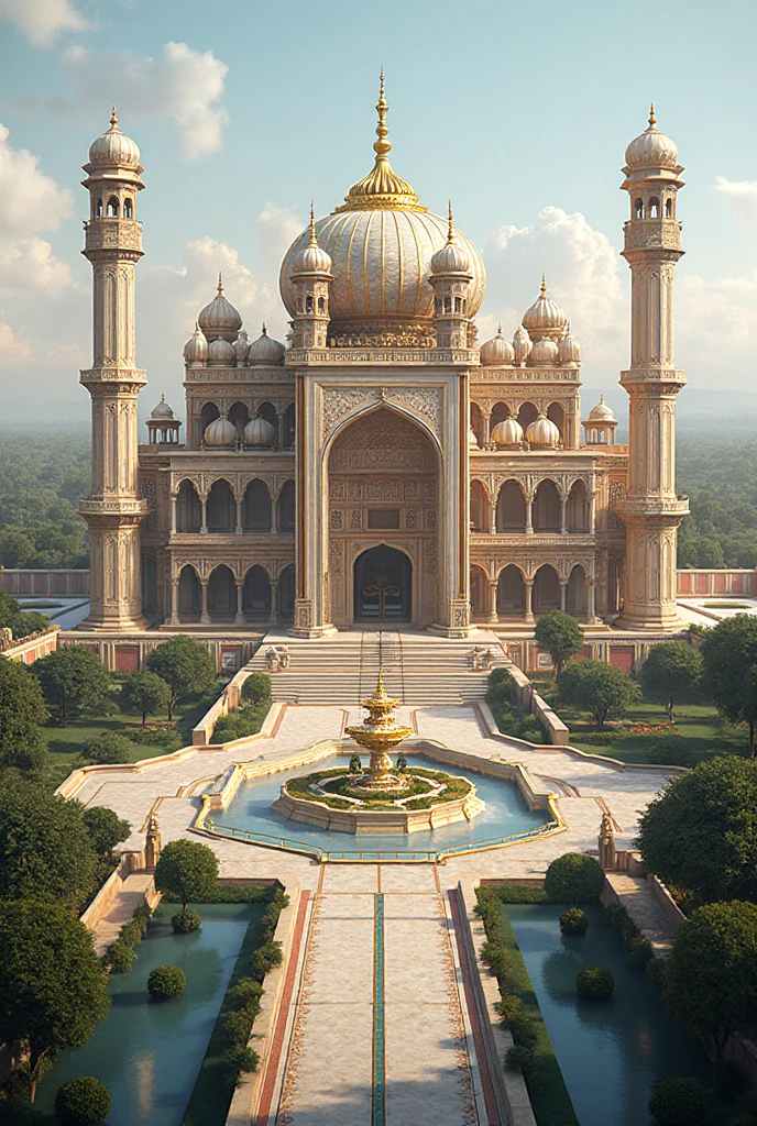 Draw an Indo-Islamic university big
