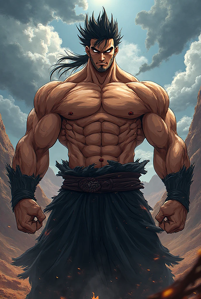 (Best Quality, 4k, 8K, high resolution, Masterpiece: 1.2), muscular giant, Kraven the Hunter, wearing a hunter green loincloth and animal pelt around his waist, furry hands reaching up to flex his massive bulging biceps, veins popping under the surface of his skin, powerful posture, determination etched onto his face.