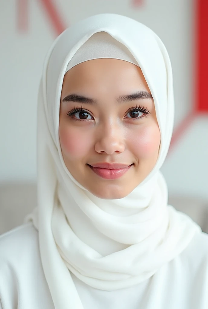 asian girl, , white skin, smile, hijab , gamers
