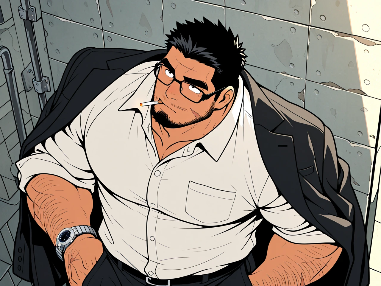 massive   ((((muscular girl)))) ((((muscular girl)))) ((((muscular girl)))) toned body long hair black hair yellow eyes pale skin serious look empty eyes sad frown embarrassed embarrassed embarrassed embarrassed bathrobe bathrobe bathrobe 