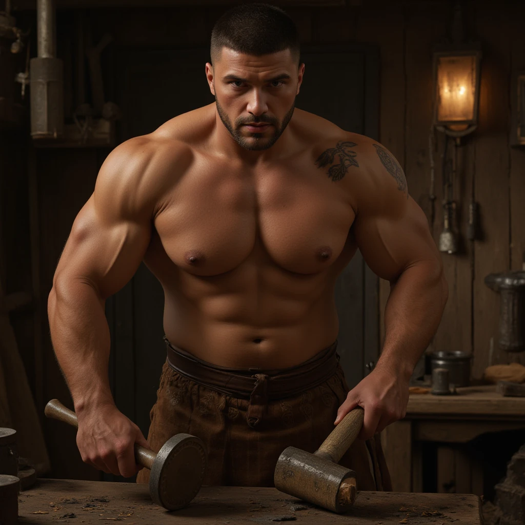 fat warrior dwarf, homme, 40 ans, A battle axe in hand, un couteau dans la ceinture, corps entier, JdR, fantaisie, highly detailed, digital painting, roux avec une barbe , without background, no background, He is  , He is a Japanese, 