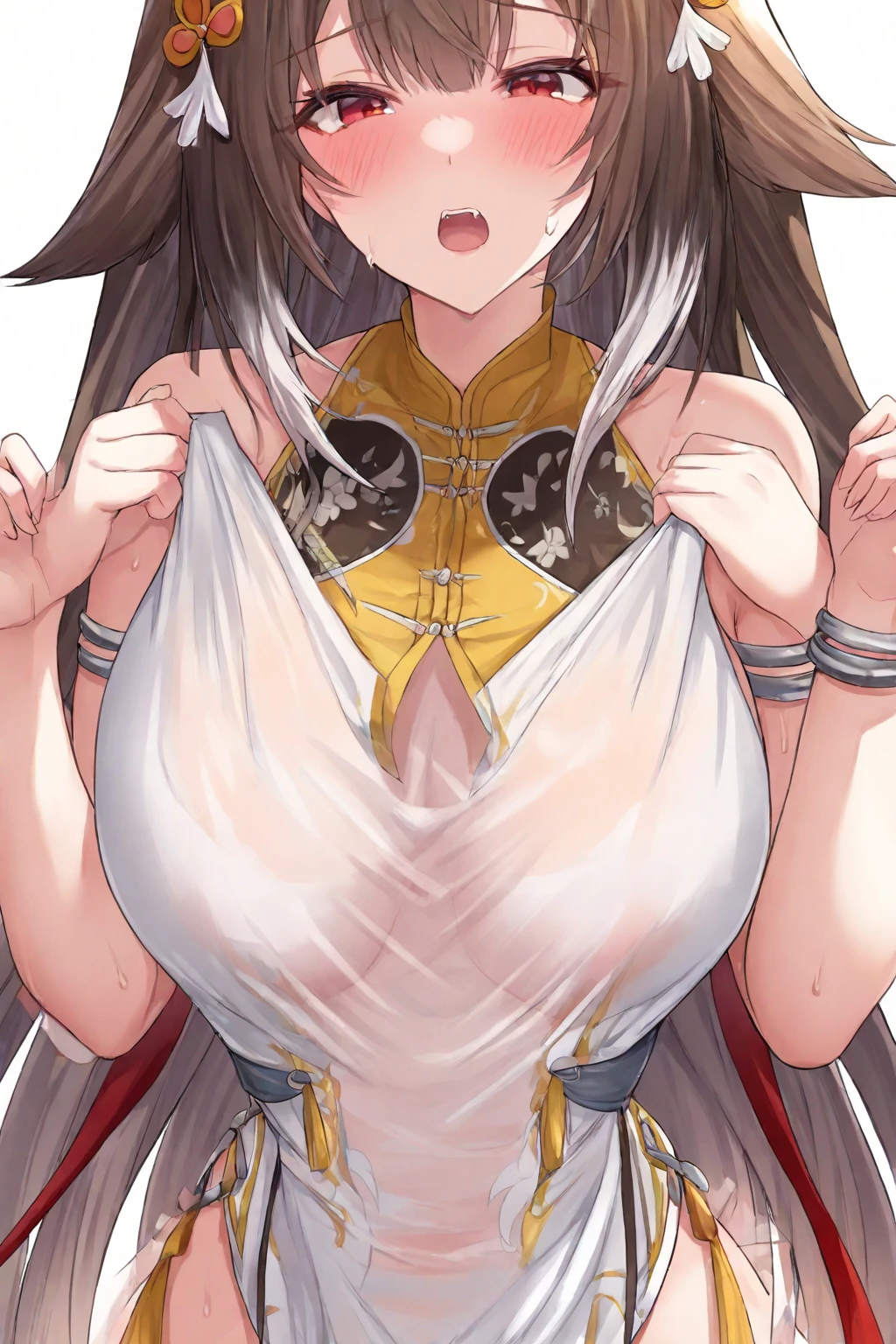 （Masterpiece、，topquality，fbest quality，official arts，Beautiful and indulgent：1.2），（1 girl：1.3），Very Detail，COLORFUL，Supreme detail（（is super detailed）），（highly detailed CG illustrations），（Very refined and beautiful）），（Huge robot background）（Stand in front of the machine）（FROM FRONT），（FULLBODY），cinematic light，（（（1个机器人女孩）），（angelic），（aura），（solo），（?????????），（Mechanical joints：1.2），（（Mechanical Limbs）），（The blood vessels are connected to the tube），（Mechanical vertebrae attach to the back）， （（mechanical cervical spine attached to the neck））， Poker face， （Wires and cables are attached to the neck： 1.2）， （Wires and cables are attached to the neck： 1.2）， （character focus）， （The lower body is integrated with the mechanism），（Camel hooves）， （M-legsupsexms），（Lie down）,（????）(improvement)，（big ????)，（??? shake）（a lot of tentacle insertion）（Shock），，（jewel），（?????? Equipment Man），（乳溝），（Large ????） （Laser light），（??），(???? position)，Science fiction novels，PhotoRealistic， with a black background， （Blood，，，，，，，，，，，，： 1.5）gigantic ????，Shock，???????，??????????，Rub your ????? with your hands，Hand touch，Shirtless，Camel hooves，?????????，Erogenous posture，???? clothing，erogenous，?????，Aesthetics，MasterPiece，best best quality，PhotoRealistic