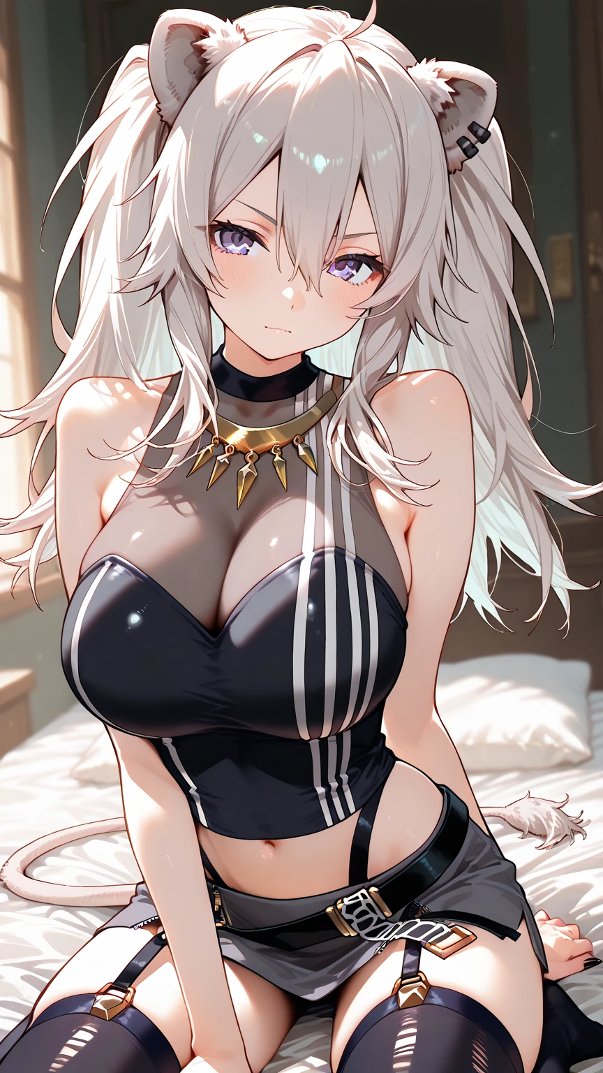 ultra detallado, 1princesa, cara tierna y coqueta, Incredibly beautiful eyes, (leotardo blanco), (Crop Top Blanco), ropa debajo de la ropa diosa perfecta, coqueta, cuerpo delicado y petite, cuerpo ultra sexy, cuerpo completo, amor, bonbon, (cabello blanco), (obra maestra, mejor calidad), neon glow, fantastically beautiful, 8k, papel tapiz, cinemac lighting