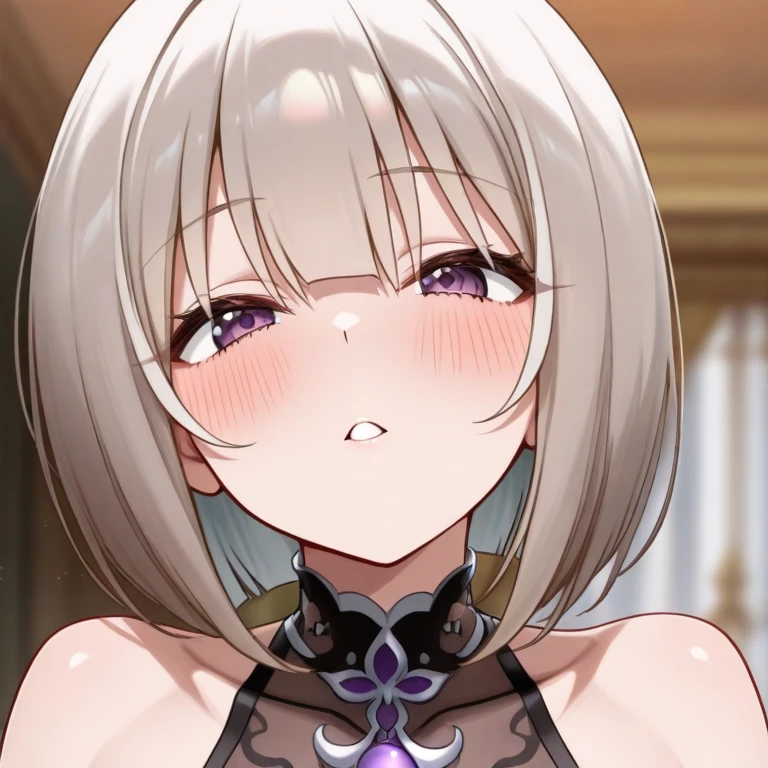 (obra maestra, mejor calidad), 1chica, corrin, deslumbrante, night, face, open mouth, uvula, mouth, tongue, tongue out , White skin, 