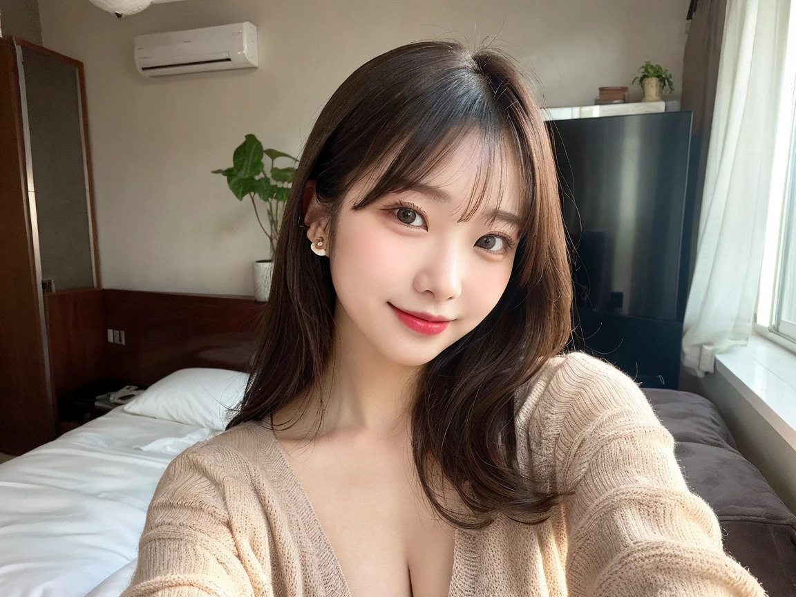 masutepiece, Best Quality, Illustration, Ultra-detailed, finely detail, hight resolution, 8K Wallpaper, Perfect dynamic composition, Beautiful detailed eyes,  Natural Lip, tanktop, , cleavage, Full body, navel-baring, Random  poses