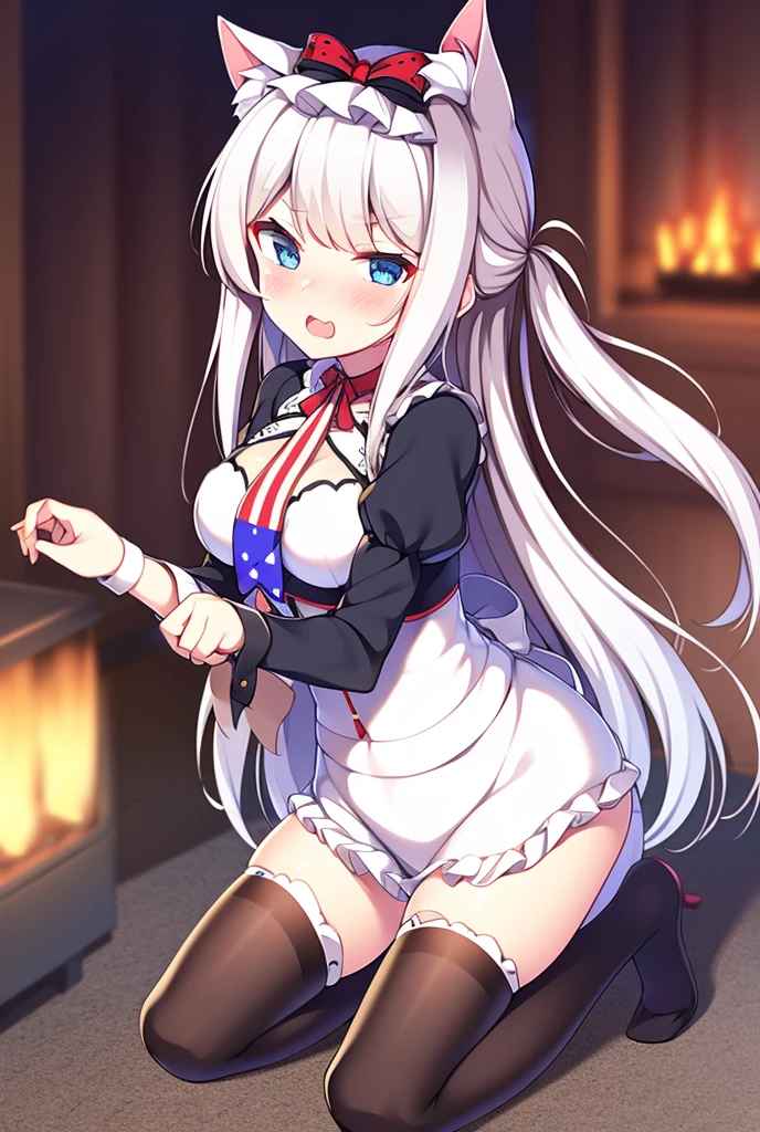 score_9, score_8_up, score_7_up,
1girl, alisa ilinichina amiella, solo,grey hair,long hair,blue eyes,hair between eyes, pantyhose,underboob, shoulders,black crop top,red headwear,red plaid skirt,