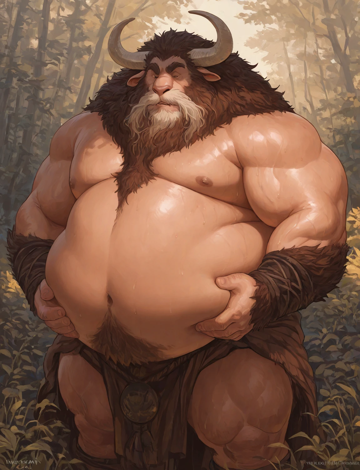 (((top_quality, best_quality, by_oouna, High-quality_illustrations, masterpiece, solo))):4.0. (((((furry_anthro, round, clean_ears, clean_face, clean_snout, clean_breasts, clean_nipples, clean_fingers, clean_thumbs, clean_claws, clean_feet, clean_toes, clean_tail))))). (((sagging_breasts))). ((((((giant_female, mammoth, mammoth_eyes, mammoth_ears, mammoth_tusks, mammoth_face, mammoth_snout, mammoth_fur, mammoth_arms, mammoth_legs, mammoth_feet)))))):6.0. ((((in_a_winter_forrest, morning_time)))). ((((hyper_hyper_hyper_muscles, hyper_hyper_hips, hyper_hyper_hyper_butt, hyper_thicc_thighs)))). ((((hyper_hyper_hyper_breasts, hyper_hyper_hyper_nipples)))). ((((((full_body, worn_out_loincloth, worn_out_bandeau, full_cleavage, full_nipple_outline, anatomically_correct, alone)))))):6.0. (((((((four_fingers, 4_fingers))))))):6.0.