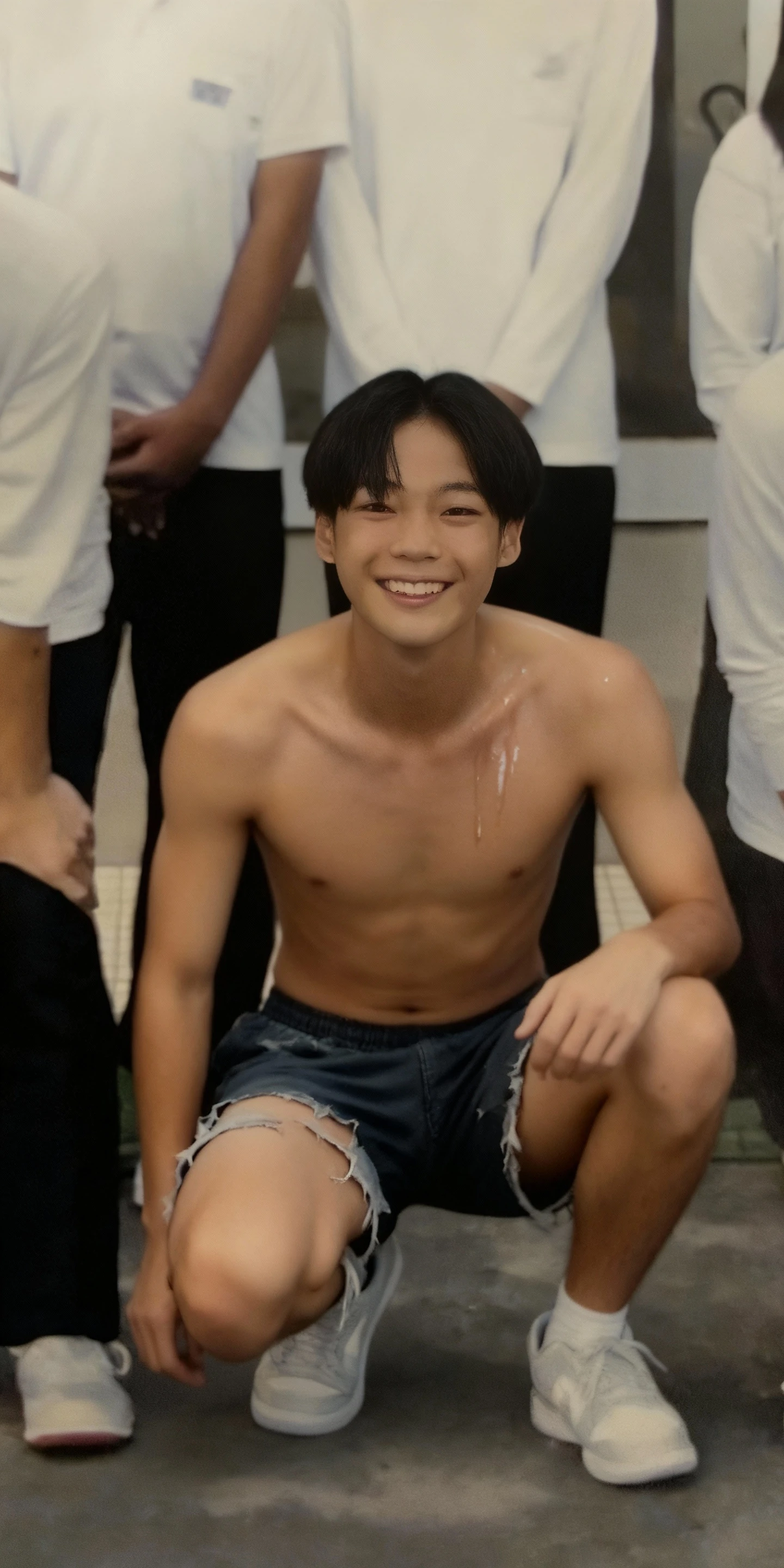 Boy on rugby field，sweat leggs，Photos during exercise, ??????? ,masculine boy，Exquisite facial features，virile，musculature，rich facial detail,（（wearing micro ????? ））closeup cleavage , ???? , ????. ,????????? , ????? ???????. Long hard ??????? , swollen ??????? , full length shot(fls) , ???? ,???? , ????????? ,  blushed face , kneeling Infront my ?????? ,  ((pov my ??????)) , grins, handsome boy , look up , smile , drooling, 🤤, (((overflows white liquids on face))) , facial ??? on face , ((rich facial ???))