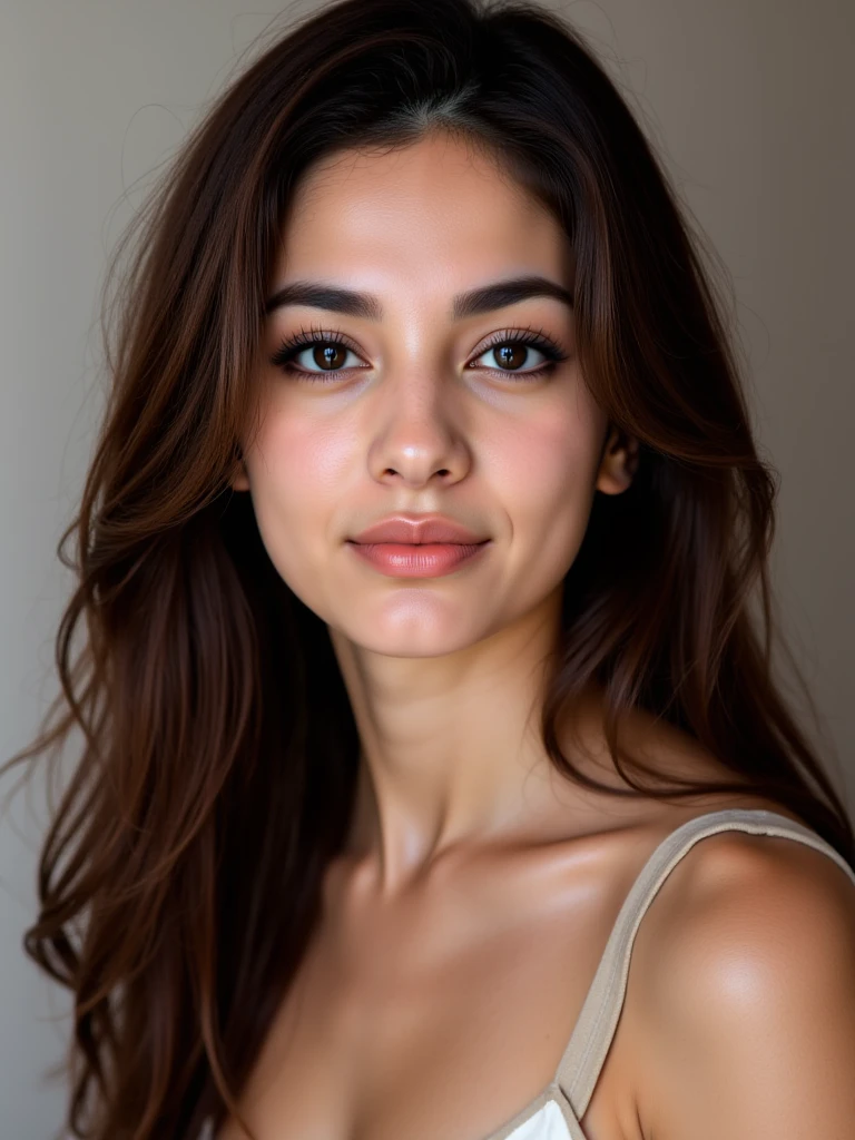 Una mujer mexicana,curly hair a black robe posing for a photo, usando edgTemptation , adentro, Hotel de lujo, noche, plantas,Sonrisa, , Desenfoque de fondo, enfocar, Professional photography, Dynamic angle shooting, film grain, bokeh, trazado de rayos, dynamic lighting, Tilt camera, desde el frente shot, Destello de lente, (((obra maestra))), ((Mejor calidad)), , ((intrincado detallado)), ((Realista)), (50mm Sigma f/1.4 lentes ZEISS, F1.4, 1/800s, ISO 100, Photography:1.1), Perspectiva,mqmf, mujer madura, muy detallado, illustration, 1 chica, pechos grandes, hermosos ojos detallados,pelo largo, estallido, Curly brown hair, Brown eyes, gargantilla negra, pendientes, antecedentes detallados, ojos perfectos, ojos seductores, Mirando al espectador, desde el frente