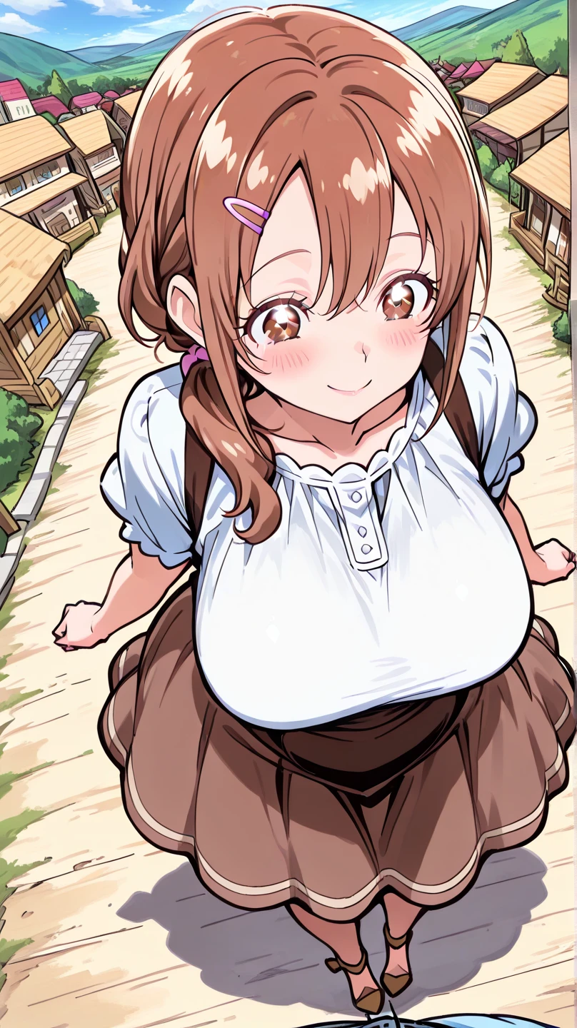 score_9, score_8_up, score_7_up, 1girl, (lleona:1.1), 18 years old, 1girl, brown hair, tied hair, japanese hair, big eyes, yellow eyes, smile, annoyed, (mixxxed:1.0), (chubby:1.3), Running pose, from below, completely , , in the medieval city center, bystanders, public indecency, sharp focus, daylight <lora:HyLper-Accelerate-PAseer-ponysdxl:0.8><lora:unshaven_pubic_hair_pussy_ponyXL:0.0> <lora:MixxxedOC:0.4> <lora:Bitcch_Leona:0.8>