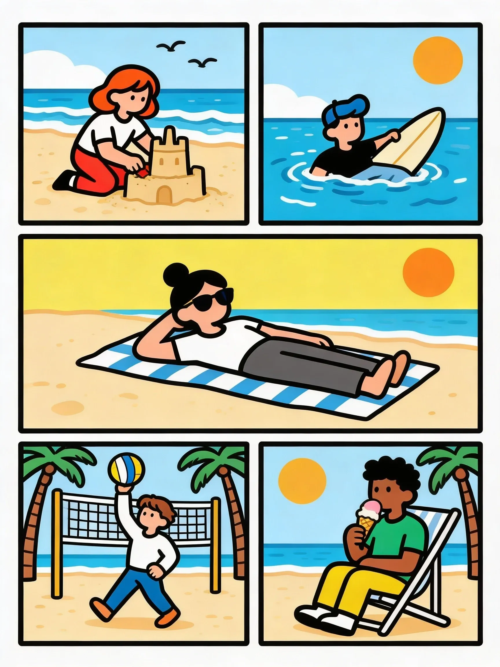 Comic Beach Vacation Creator