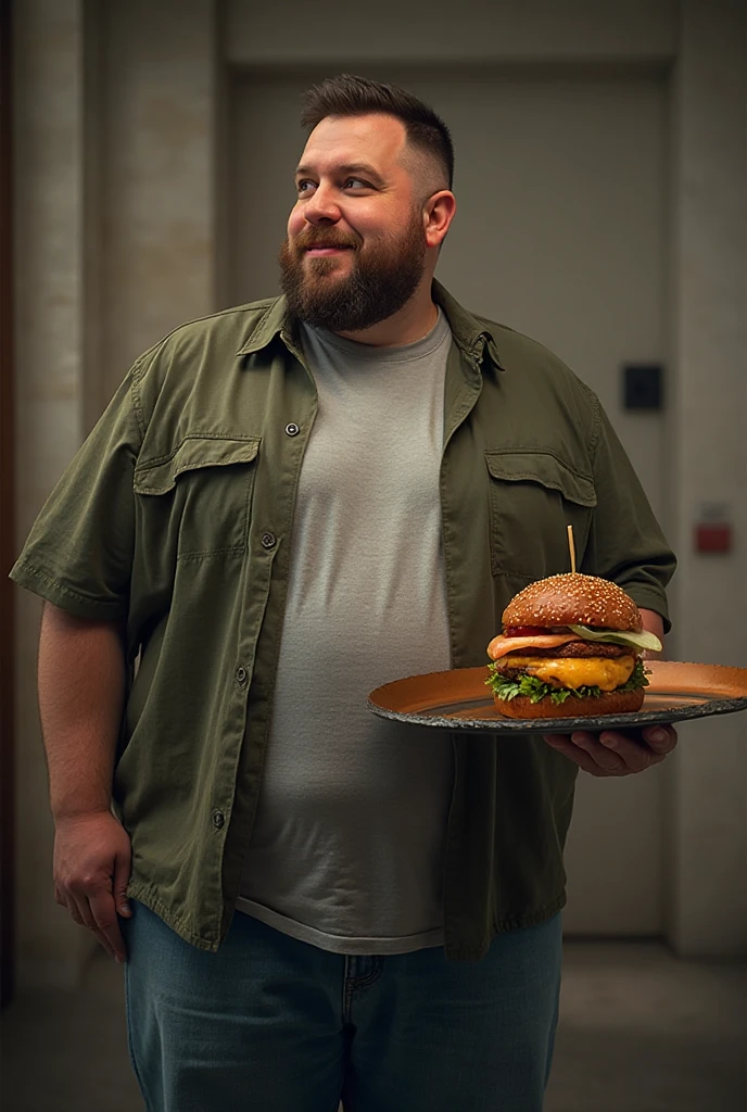 Roy Nelson UFC fighter Cute old man beautiful old man very long beard Only plump chubby thighs extremely thick large belly wearing only swim trunks holds hand in His swim trunks. Cabelo dourado barba amarelo. Bastante pelos no corpo. Elegant garden setting. Pouco volume na virilha. He is making a selfie with his cell phone . He is sitting on the edge of the pool drinking a Hawaiian drink.  scenario with men.  com homens. Caresses with men . Nacionalidade turco, mexicano, havaiano, espanhol, grego.Only plump, chubby, extremely thick thighs, large belly, wearing only red swim trunks, Homem velho  56 anos tem uma barba Grande levemente grisalho, he is working inside a cafeteria preparing hamburgers, serving burger to customer. He is holding a plate with a burger and fries in his hands. He wears glasses.