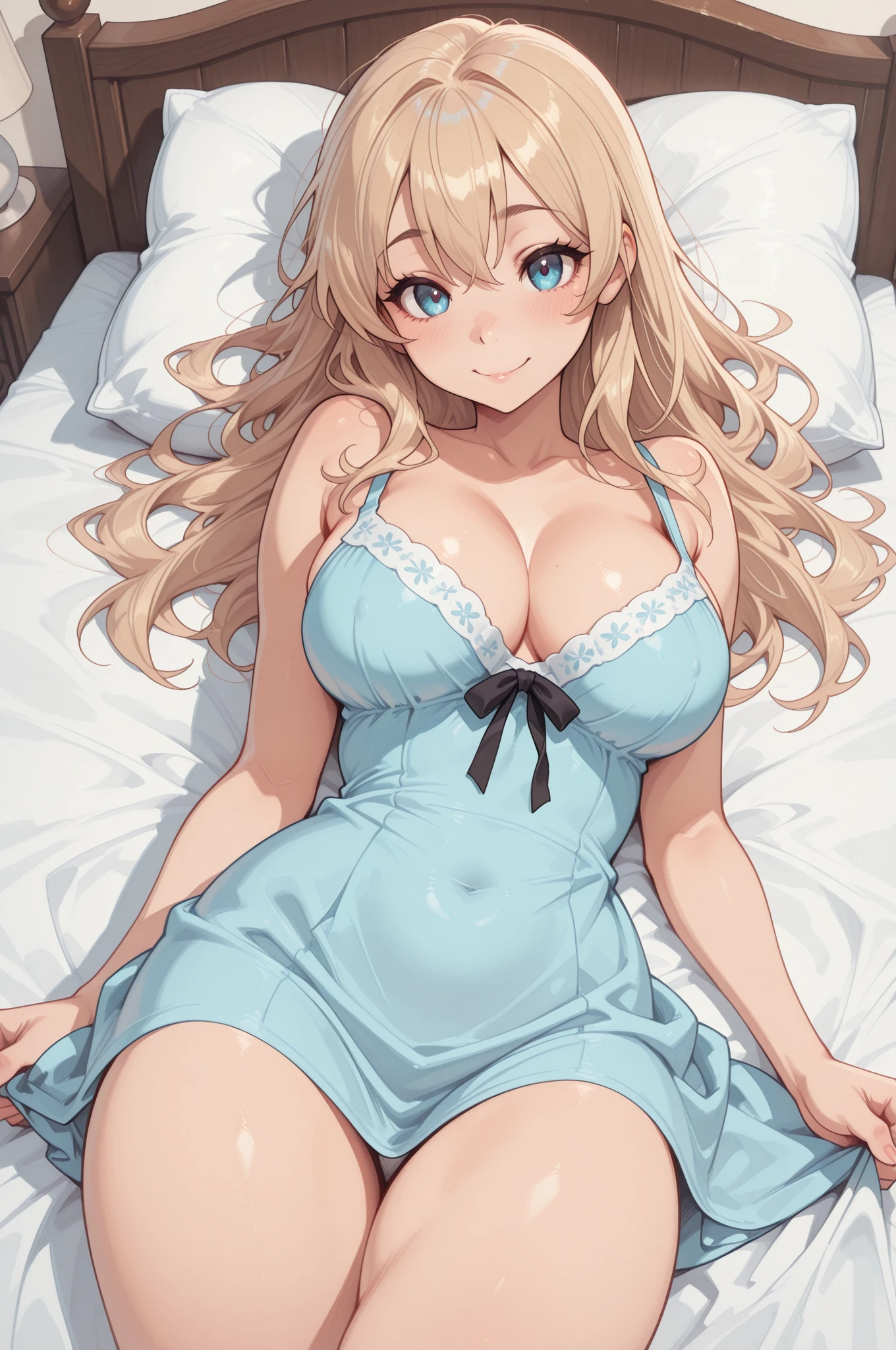  embarrassed blushing Cinderella lies on her back
