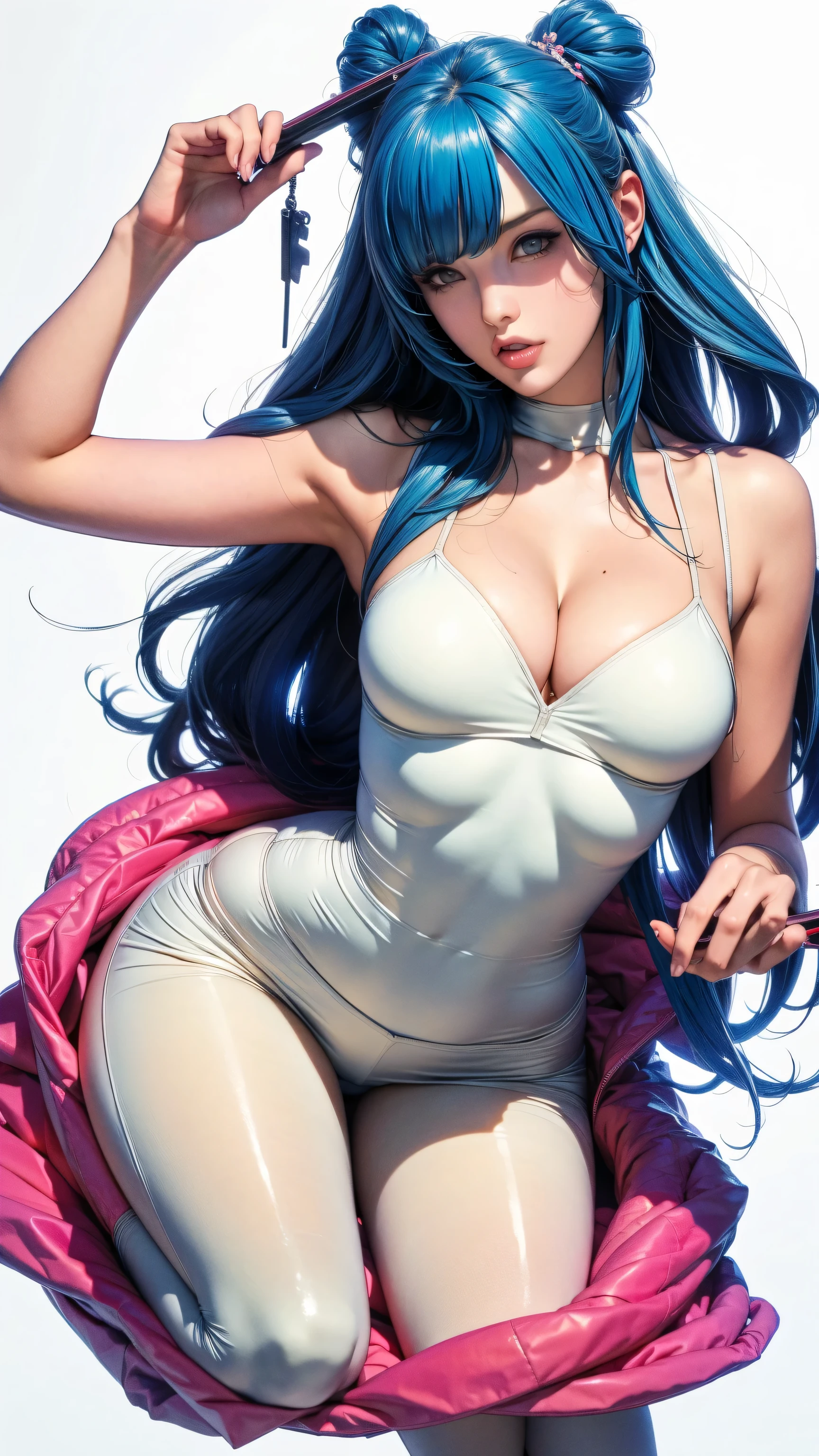 Princess Seoritsu and the White Dragon、The White Dragon is a legendary giant white dragon、Princess Seoritsu is based on white、Princess Seoritsu is a slender and cute woman、FULL BODYSHOT、Natural light、top-quality、 8k wallpapers amazing, exquisitedetails, hight resolution, Beautiful Detail Girl, top-quality、Turquoise is used in the tiara