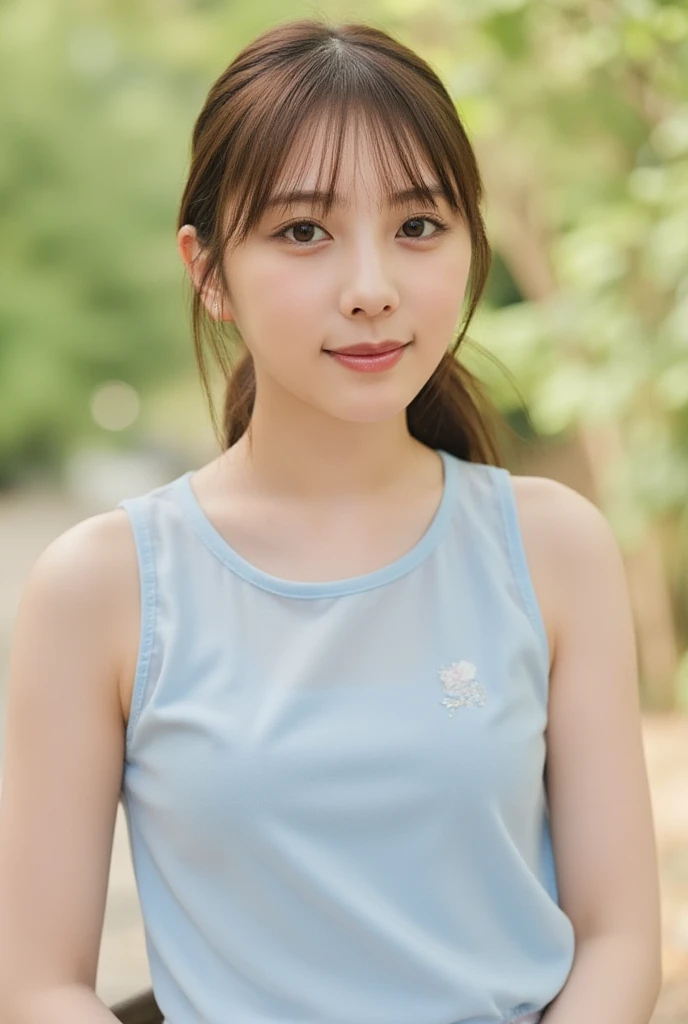 1girl, woman, , headshot photography, close up, Full shot: Canon EF 16-35mm f/2.8L III USM lens on a Canon EOS 5D Mark IV camera, Hazy: Canon EOS R6 camera with a Canon RF 24-105mm f/4L IS USM lens, Morning: Fujifilm X-T4 camera with a Fujinon XF 16-55mm f/2.8 R LM WR lens, Adventure/Action: GoPro HERO10 Black, dress, skirt, photorealistic, perfect details, ultra realism, 4k, portrait.