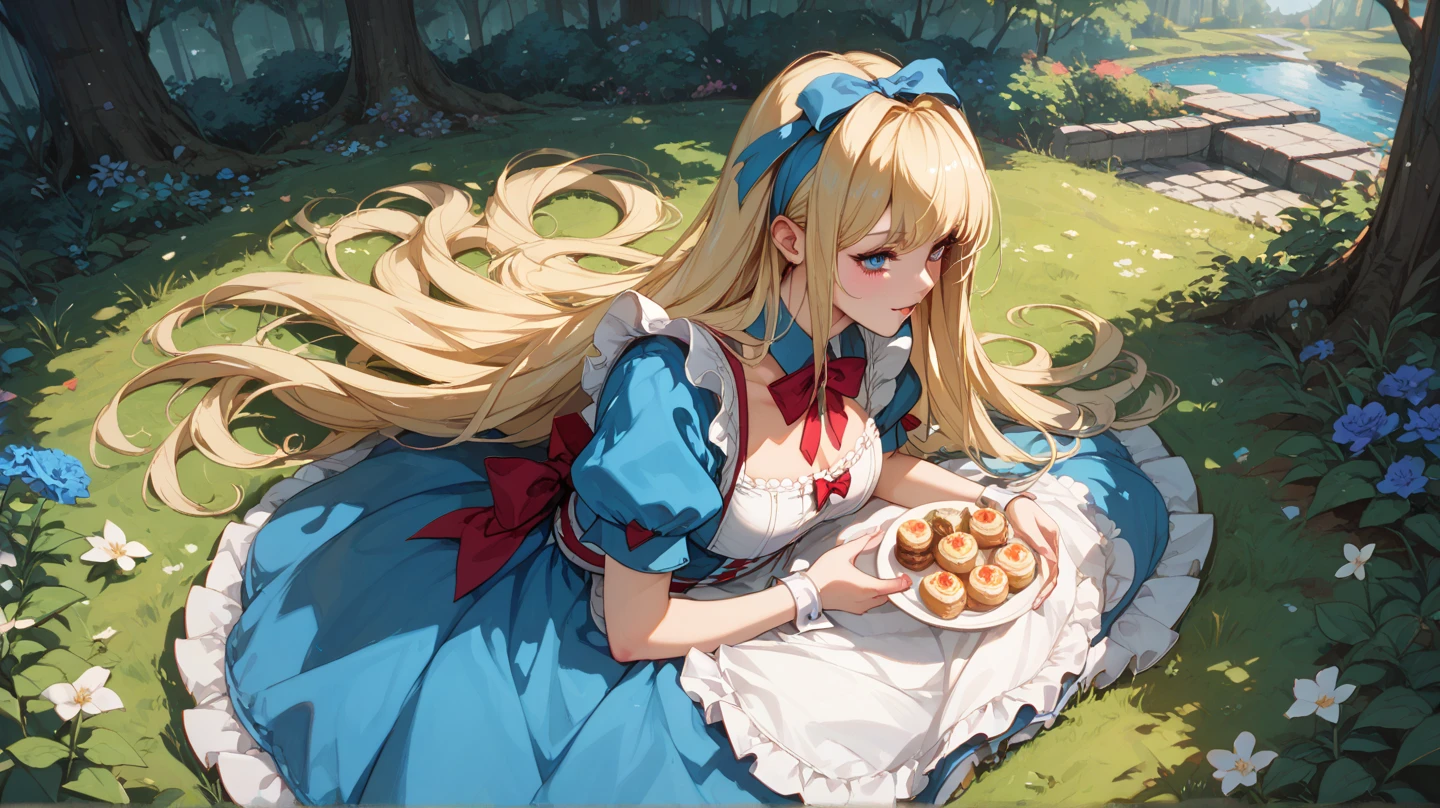 Showing the whole body, cute, baby face, , flying in the sky, in the forest, simple white dress, long hair, alone, short, fairy wings, honey blonde hair, orange eyes, barefoot