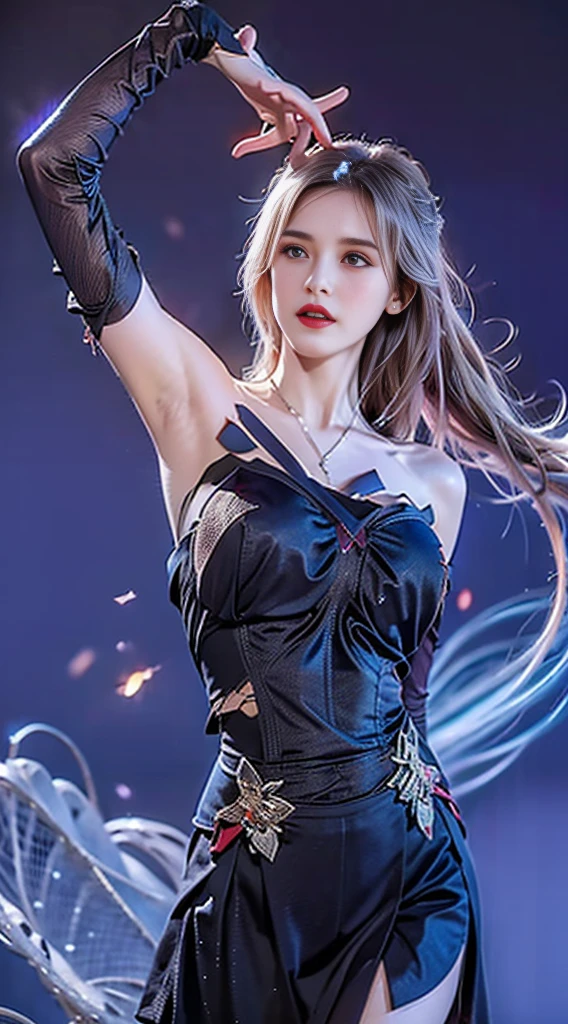 Silver hair, violet eyes, Princess Zelda, dancer,