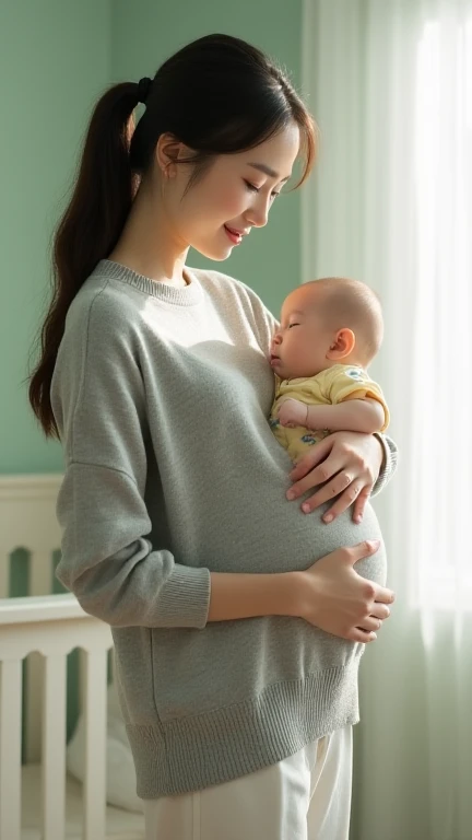 Pregnant women、Caucasian、Brown Hair、childbirth