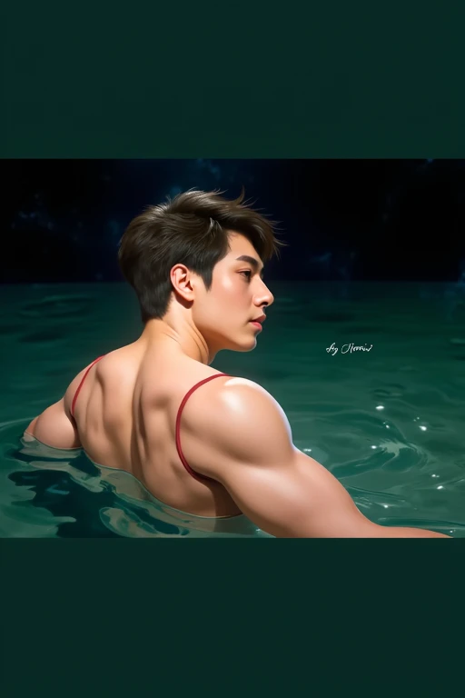 1 male, (male model) hot skin, masterpiece, top quality, most handsome man in the world, by Tham Quan, perfect body, beautiful male model, attractive male lead 20- 25 perfect age, white hair, summer, sea water, blue sky, white clouds, solid and handsome young man in transparent white shirt, transparent white fabric, off-shoulder jacket, exposed  muscles, thigh gap, ((transparent black briefs exposed)), (male focus), (smooth body)), smile, super cute, dynamic pose, cool and , dramatic lighting , full body shot, full body shot, young face, full body, hairless body, tall and thin, fit body, famous, white or fair skin, young face, toned body, Hd, Natural skin tones, soft lighting, High detail, Audience view, photography, Detailed skin, real people, realism, Realistic optics, Crazy details, Face details, Maximum magnification , Exaggerated Surrealism , film , tele , light intricate detail , High Detail , High Detail , Digital painting , artstation , concept art , smooth focus , sharp , illustration , Unreal Engine 5, 8K, art by Ross Tran and Greg Rutkowski and Alphonse Mucha, UHD, 8k, Men's screen only .8k Ultra HD, DSLR, low light, high quality, film grain, Fujifilm XT3, men's fan , 2-person model, two people.