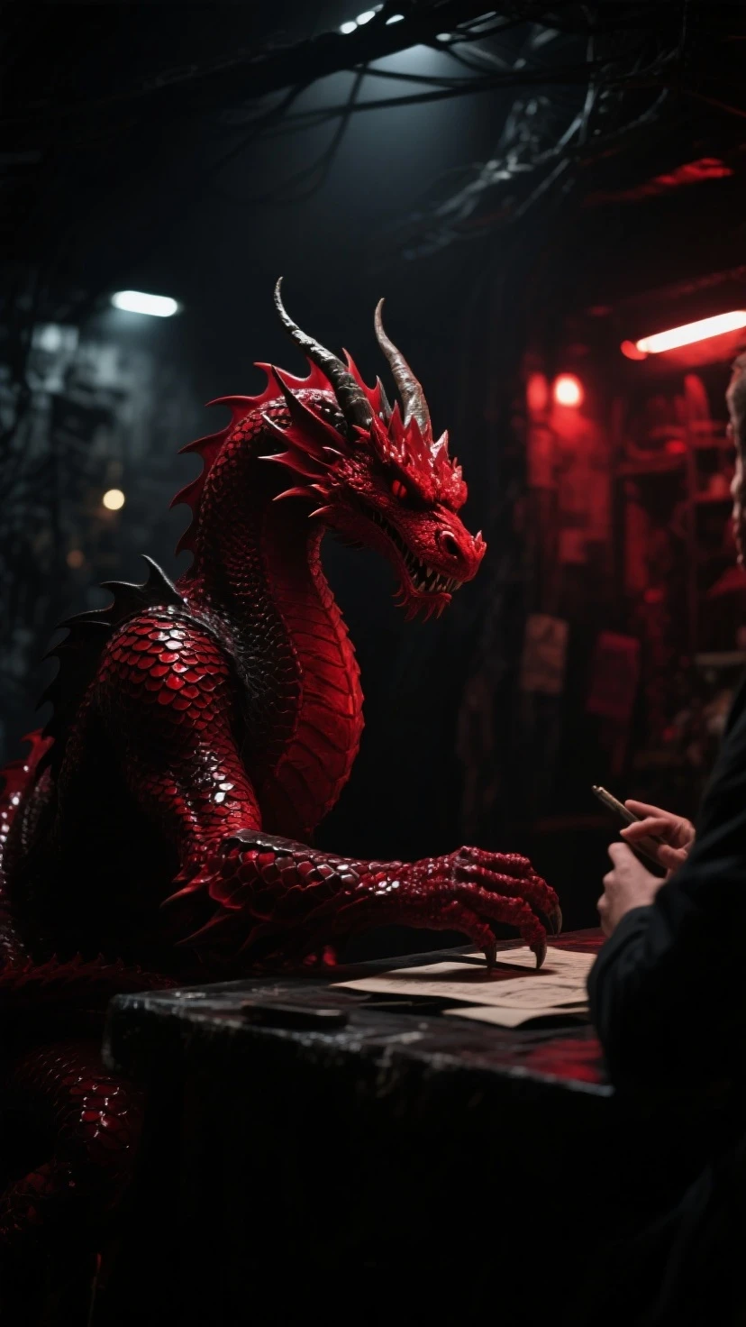 Oriental Dragon，Dragon IP image，Character illustration，The cute little dragon is typing code in front of，Spring Festival red envelopes，programmer，Cartoon image，Spring Festival elements，Master quality，HD quality，illustration