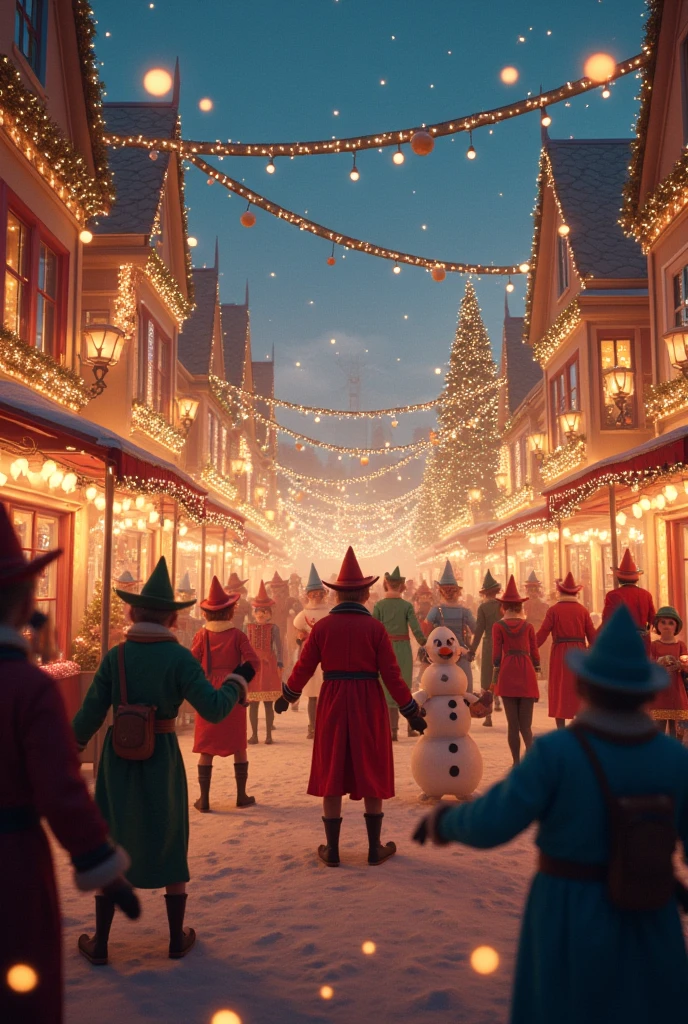 Light up Christmas Town；Christmas carnival brawl；Christmas carnival brawl；Christmas carnival brawl；Christmas carnival brawl；4k；High quality