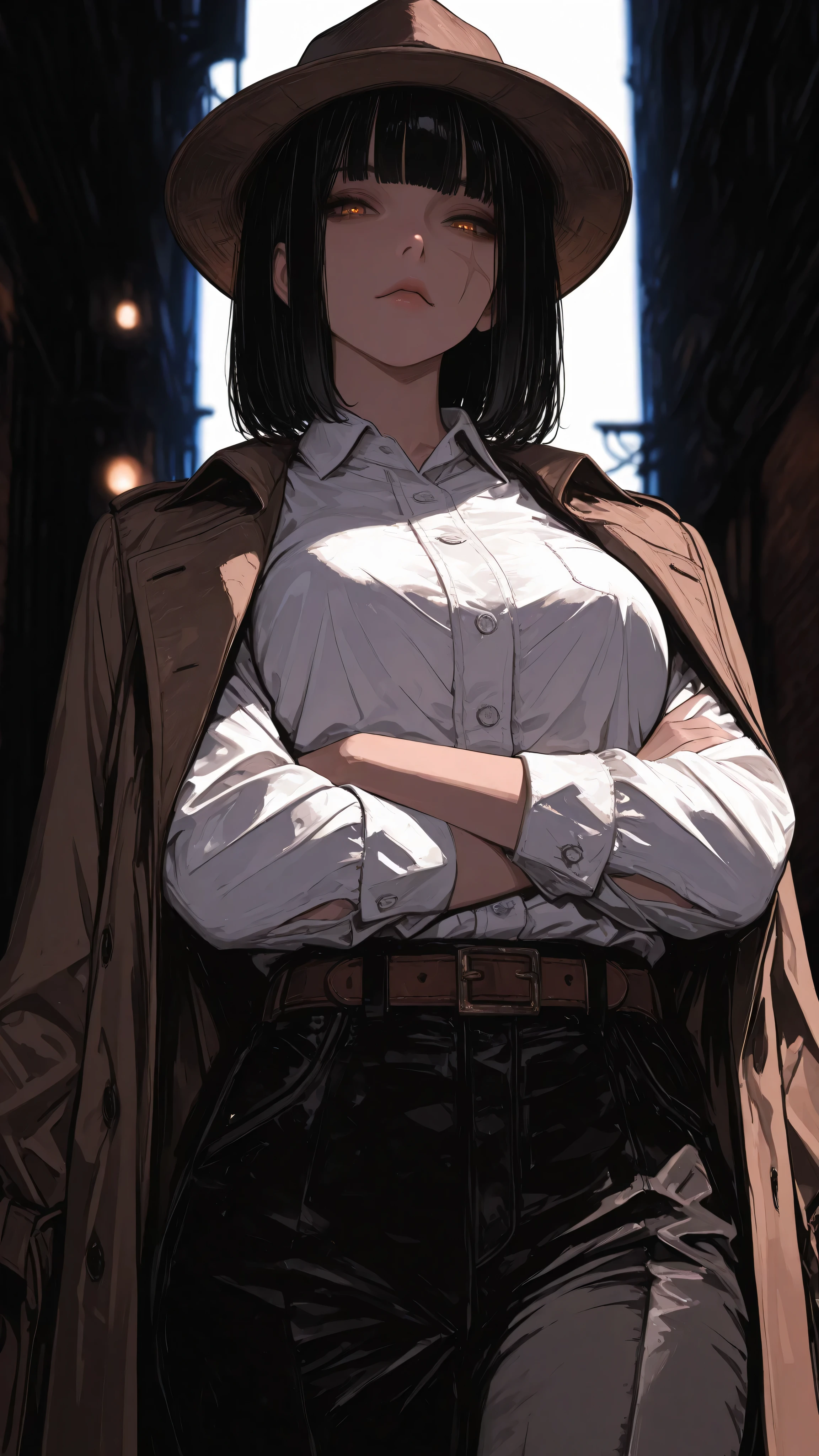Character setting image, character sheet, whole body, entire body, full body, total body, standing, upright stance, posture, athletic shoes, belly button, 20-years-old beautiful female, black rim glasses, wearing white headphones, black hair, date clothes, Midsummer formal attire, civilian clothes, intellectual atmosphere, knowledge, scholarship, enthusiasm, front of whole body, immersion, concentration, sense of accomplishment, cinematic lighting, masterpiece, top quality, 4K, academic atmosphere, (masterpiece), (best quality), ultra-high res, sharp focus, high definition eyes