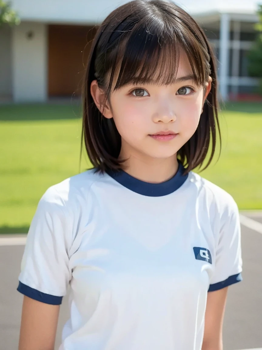 Japanese,6 years old,Baby Face、Ultra-flat chest、Ultra short height、An innocent smile、Flat Chestのクローズアップ、Flat Chest:1.85、cute,Primary school students,Primary school studentsの私服,Summer clothes、So small and so young、Changing clothes