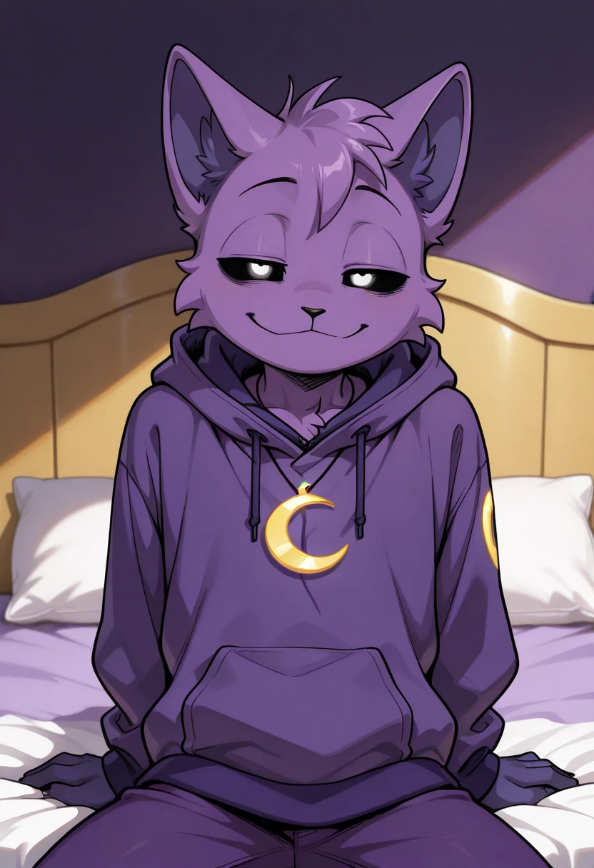 The Q version of the cute furry cat, , , pleasure expression, blush, embarrassed, cure, spreading legs, paws, beans, hoodie, male cat, sweating