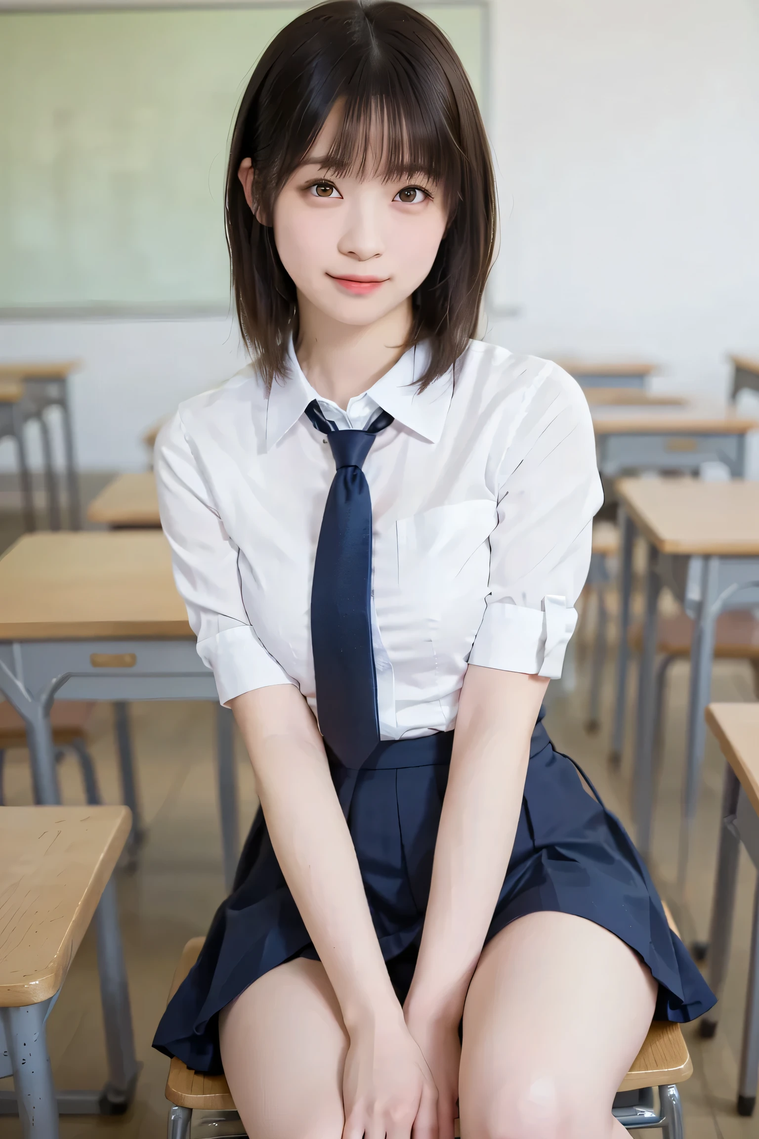 masutepiece, Best Quality, japanaese girl,1girl in, 8K, Raw photo, top-notch quality, masutepiece, nffsw:1.2, exceptionally detailed RAW color photo, professional-grade photograph, (Realistic, Photorealistic:1.37), (highly detailedskin:1.2), Ultra-high resolution, (lenz 50mm), (F/1.2),Exquisitely Detailed Eyes,Staring at the viewer,
break
With 1 girl (Many elderly people:1.4), Beautiful face, kawaii,(Smile:1.05),(20yr old, Large breasts, wide-hips,Straight hair, (Short hair), Black eyes, white fine skin,small mouth, high cheekbones (Definition), Sexy Pose,(Leaning forward:1.3),(The to the FW:1.1),White 、Korean Idol、Nogizaka Idol、hposing Gravure Idol、Adults、女優、(masutepiece, top-quality:1.3), (Ultra detailed 8K cg:1.2), (hyper realisitic:1.35), (Photorealistic:1.45), (Realistic:1.4), Cowboy Shot,
1 beautiful Japanese girl, 22 years old, super model, Japanese Idol, __expression__, Large breasts, (sitting on the desk:1.1), (School uniform:1.4), (:1.2),
(School classroom background:1.1),