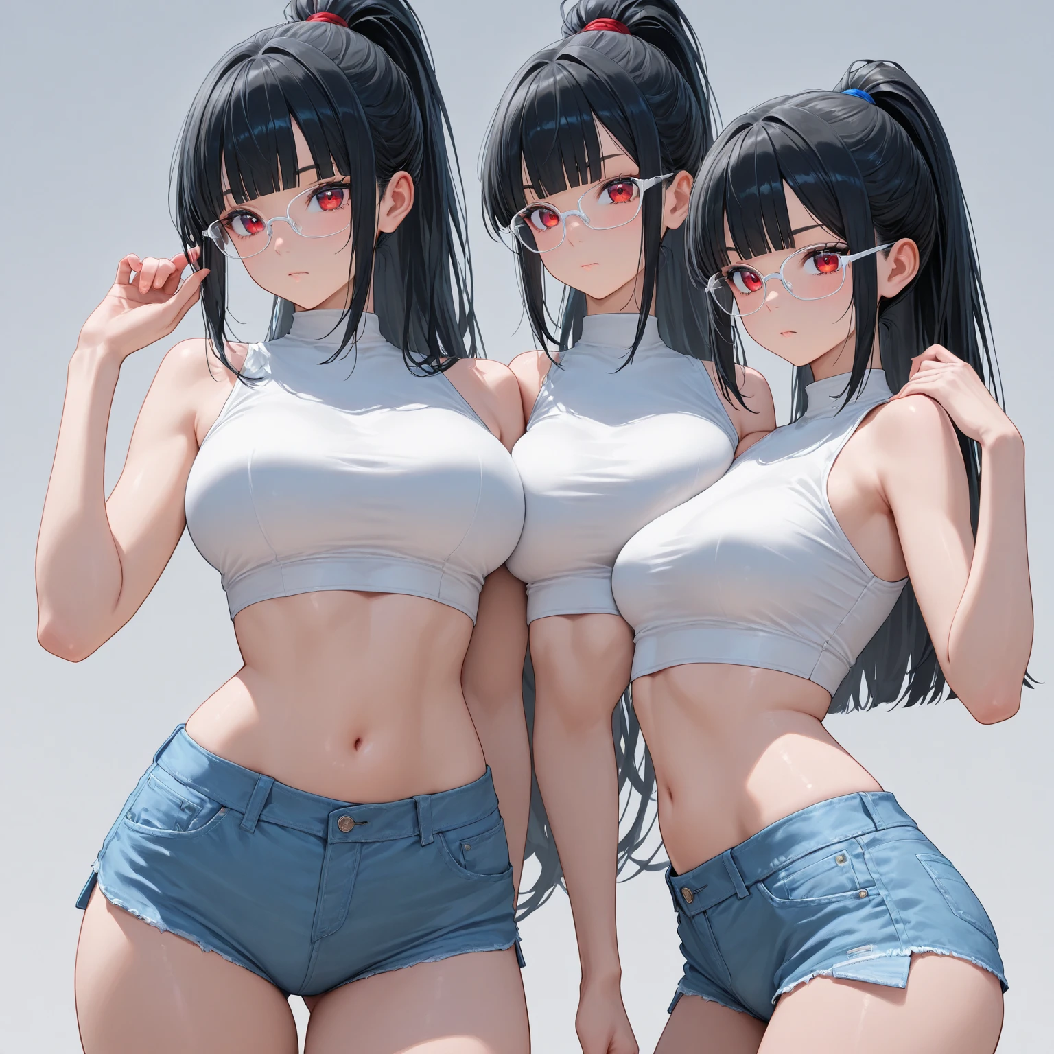 1girl, 独奏, nakeness, tmasterpiece, Best quality at best, realisticlying, ultra - detailed, (shiny skins, perspired:1.4), absurderes, looking at viewert, with short black hair, with brown eye,slenderness,Dynamic light and shadow,A high resolution,Sharp focus,depth of fields,The eyes are delicate,Sharp pupils,pupil realistic,(smallunderboob:1.6),(Thigh thick:1.0),exteriors,Skysky
