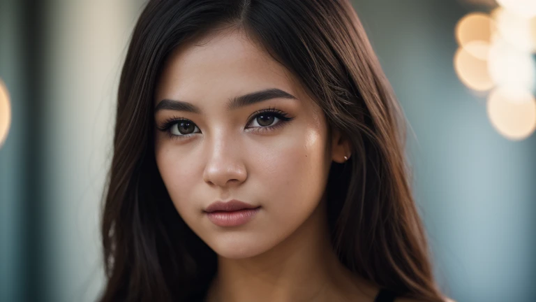 Creer une femme avec le visage de la photo, des enorme seins et des enorme fesse, la taille fine, qui est allongé dans son lit en sous vetements