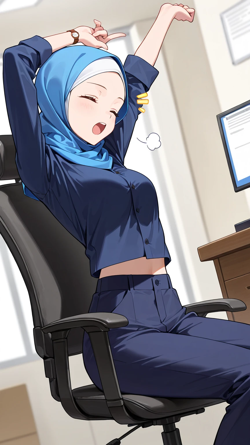 ???? 24 year old teenage cute ustazah malay woman with long hijab,wearing pantyhose,arousal expression,shy,grinning,office background,showing ????,hands on ????,exposed ????????,three man licking her ???? standing ???????????,????????????,analingus,view angle from side,filled with drip